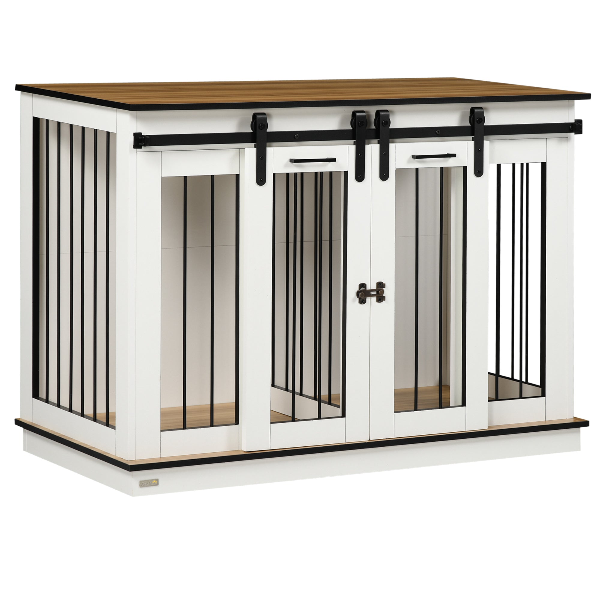 PawHut Dog Crate Furniture for Large Dogs, Double Dog Cage for Small Dogs - North Peak Garden Furniture