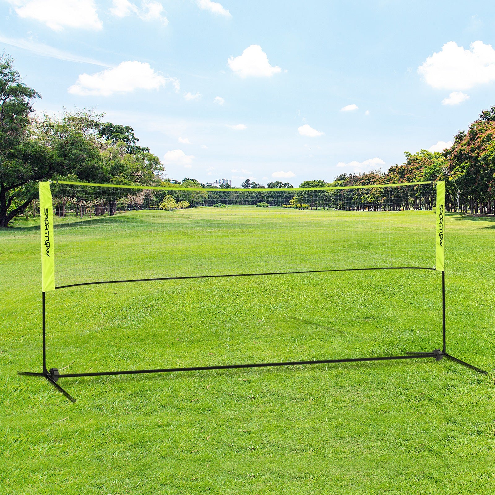 SPORTNOW 4m Badminton Net, Height Adjustable Outdoor Sports Net, with Carry Bag, for Tennis, Pickleball, Volleyball - North Peak Garden Furniture