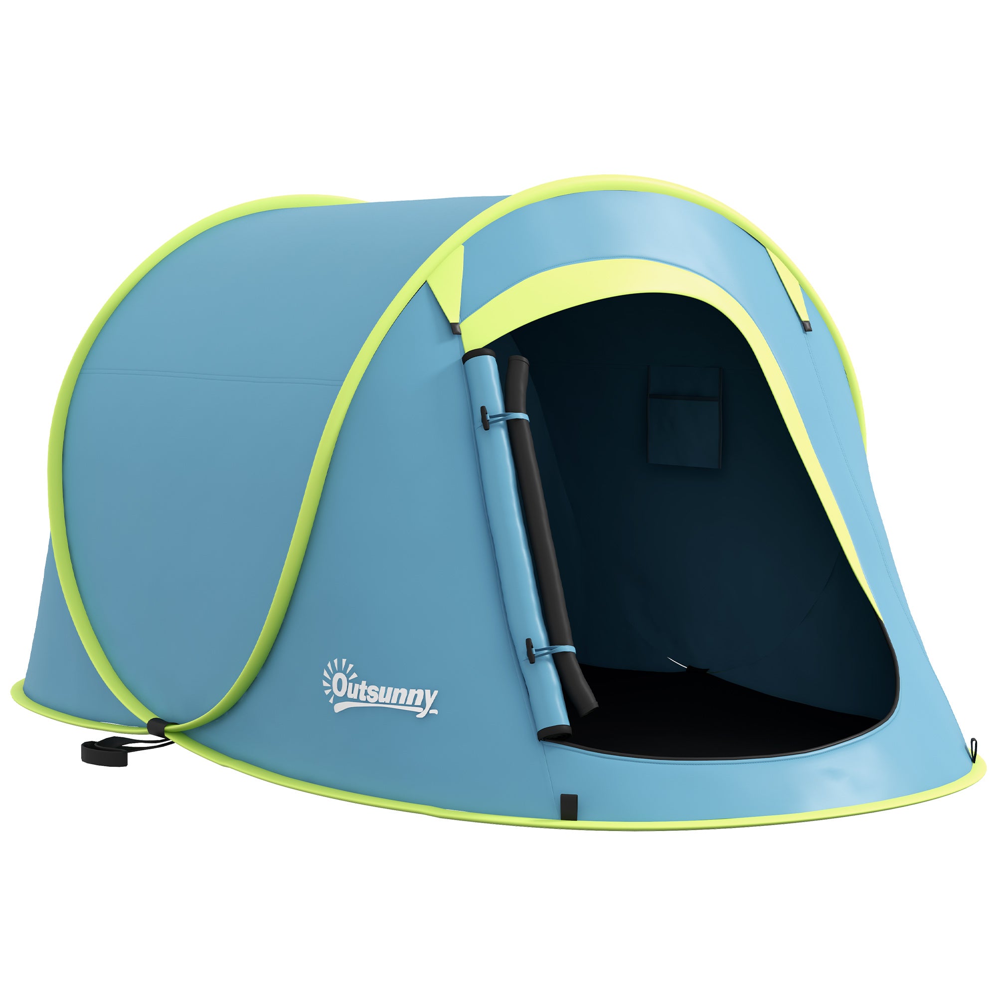 Outsunny Two-Man Pop-Up Dome Tent, with Accessories - Blue - North Peak Garden Furniture