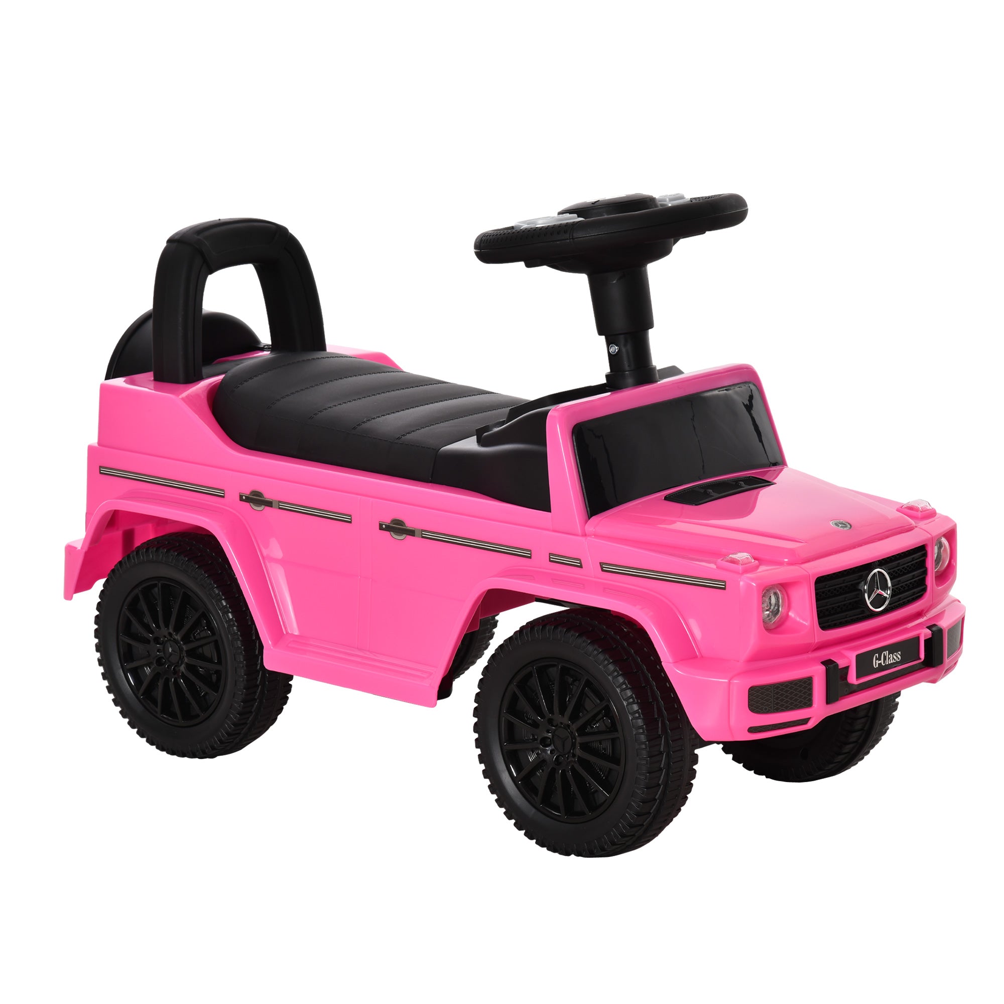 HOMCOM 3 in 1 Kids Ride On Car G350 Licensed Foot To Floor Slider Toddler Push Along NO POWER Pink 12-36 months - North Peak Garden Furniture
