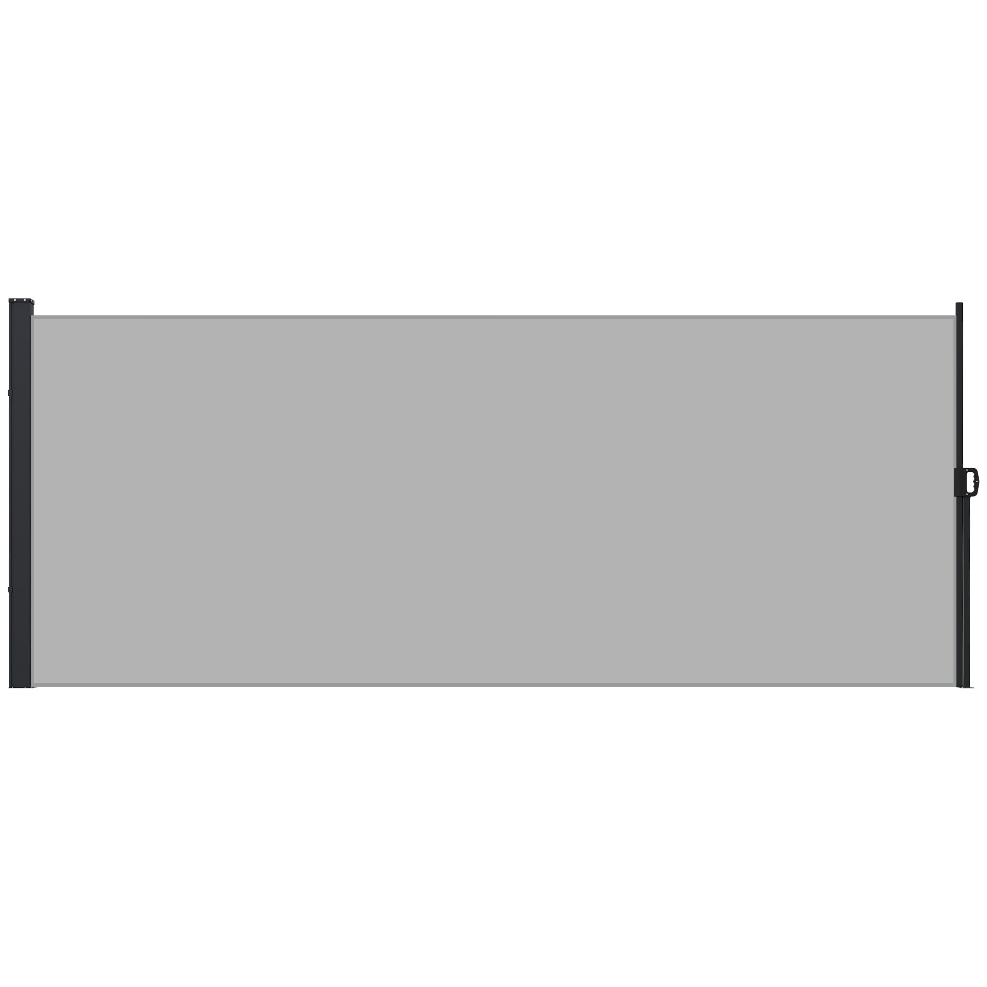 Outsunny 400 x x 160cm Retractable Side Awning - Light Grey - North Peak Garden Furniture