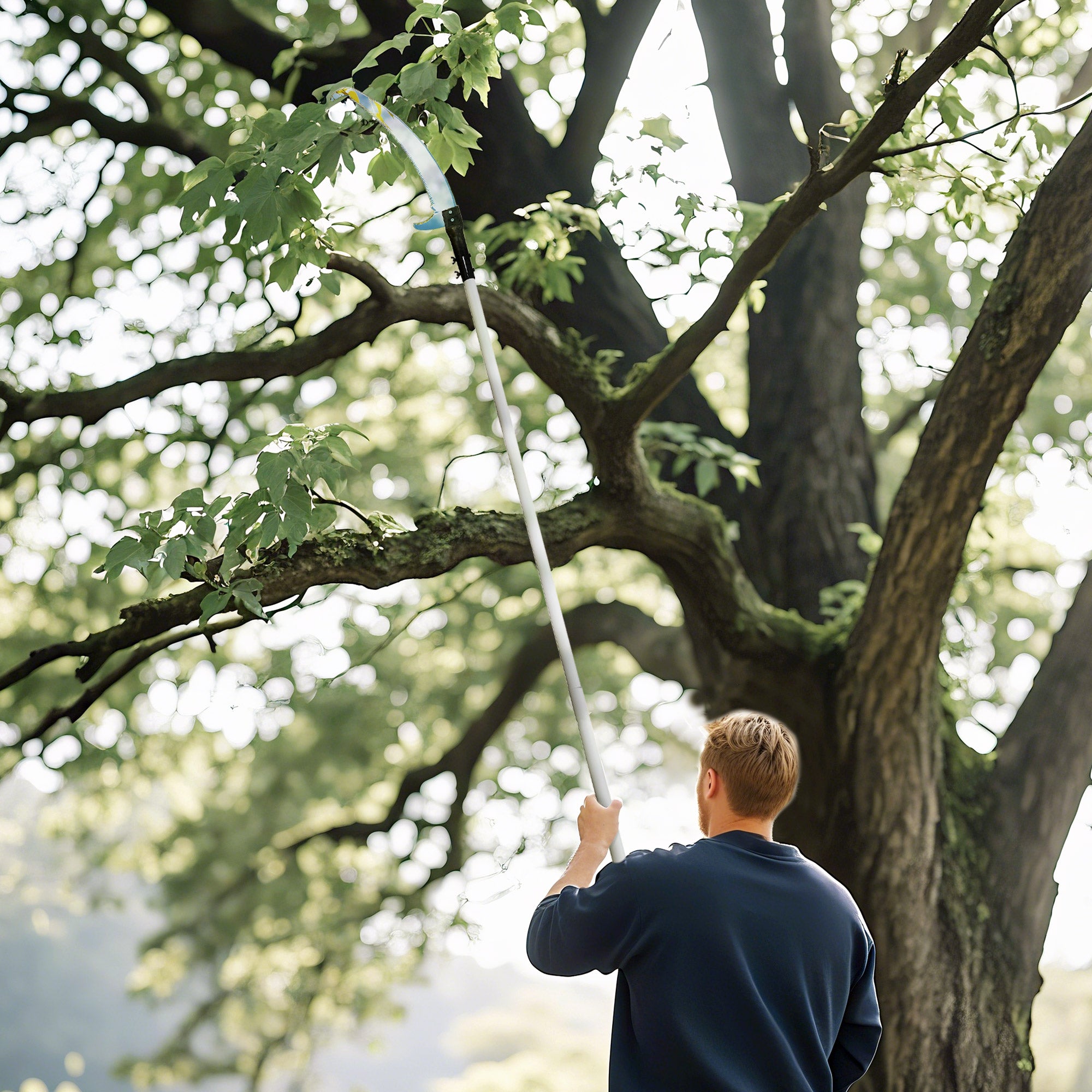 Outsunny 1.8-2.9 m Extendable Tree Pruner, Tree Lopper Long Reach Telescopic with Extendable Handle & 40 cm Saw, Lightweight Manual Pole Saw for High Branches Trimming - North Peak Garden Furniture