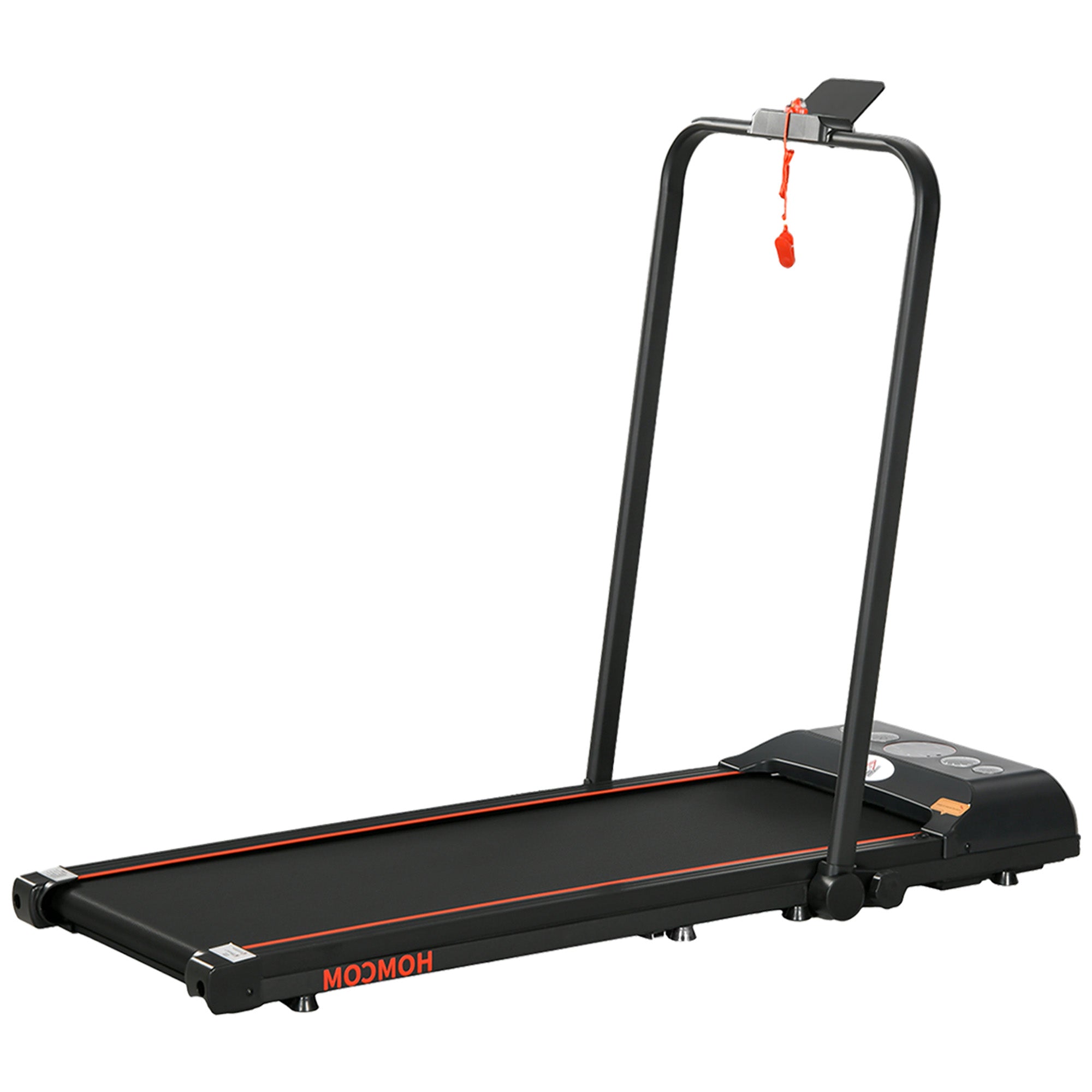 HOMCOM Foldable Walking Treadmill, with LED Display, for Home, Office & Fitness Studio - North Peak Garden Furniture
