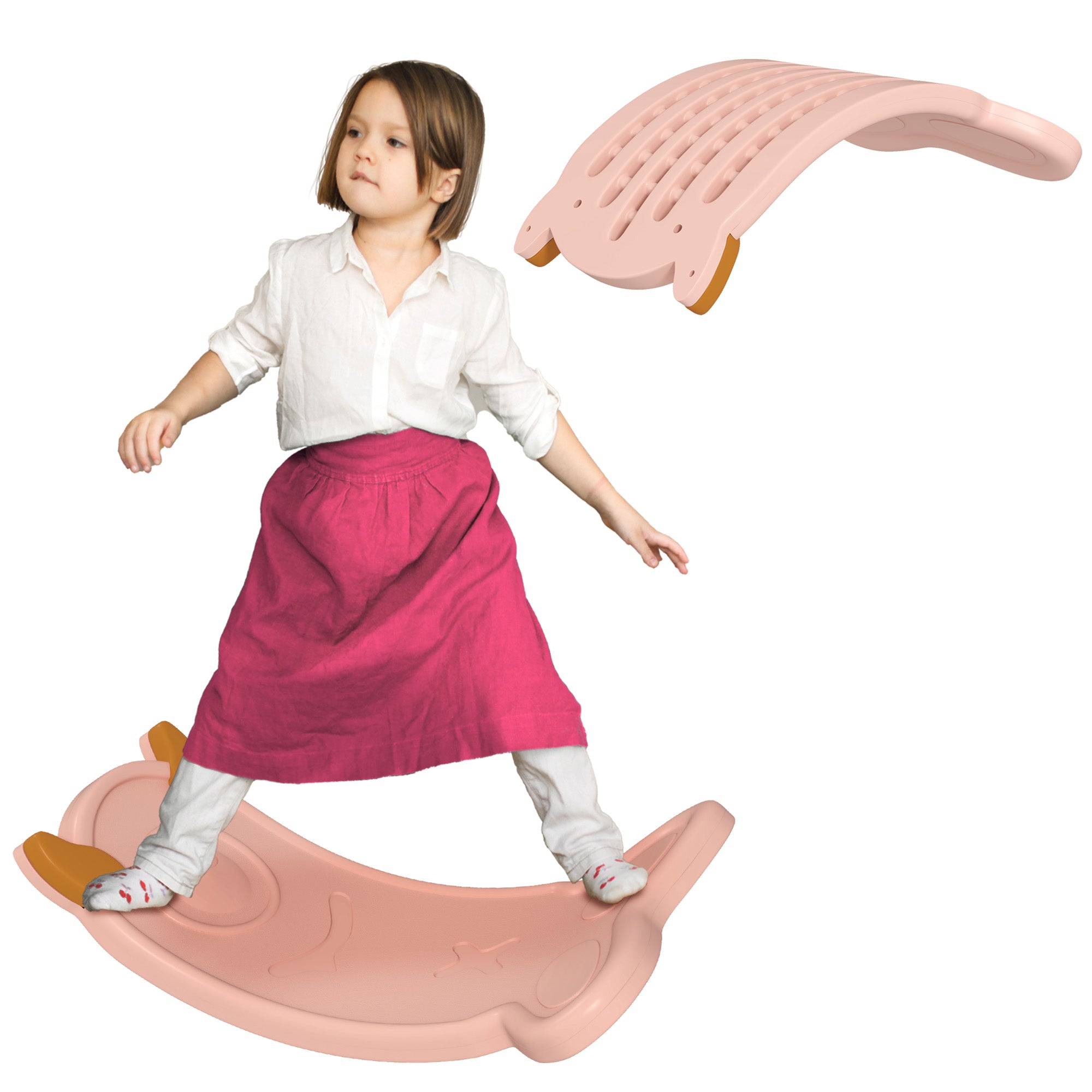 AIYAPLAY Balance Board for Kids Balance Training & Sensory Play, Pink - North Peak Garden Furniture