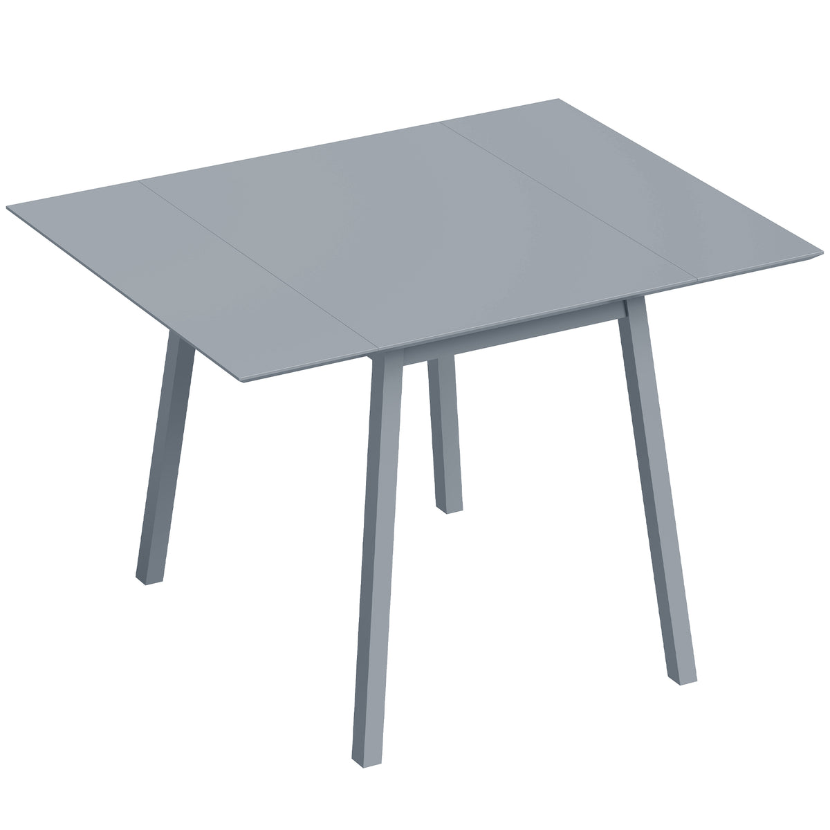 HOMCOM Solid Wood Folding Dining Table, Drop Leaf Table for 2-4 People, Rectangle Kitchen Table