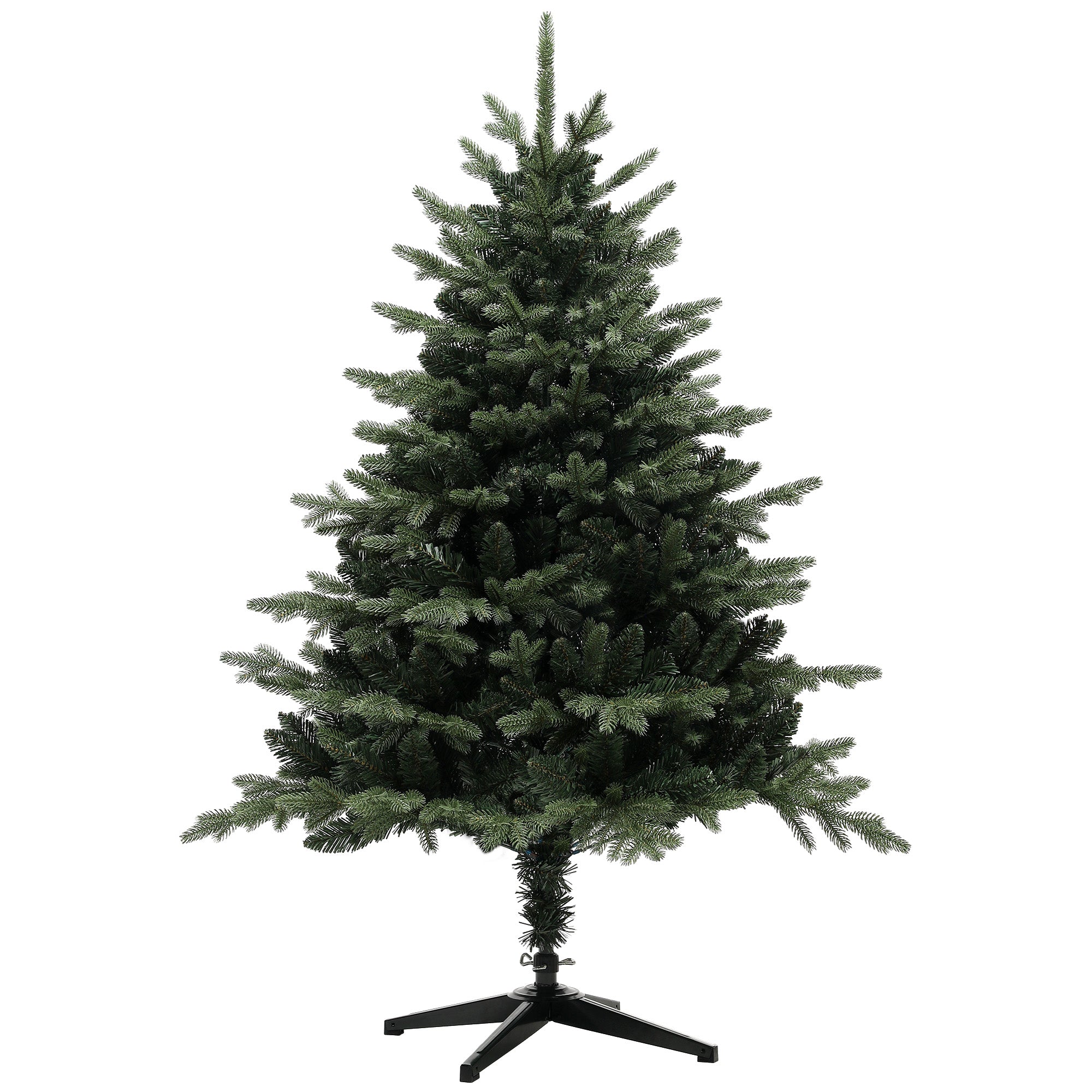 HOMCOM 5ft Artificial Spurce Christmas Tree with 1121 Branch Tips and Foldable Steel Base, Realistic Hinged Xmas Tree, Holiday Décor for Home Office, Green - North Peak Garden Furniture