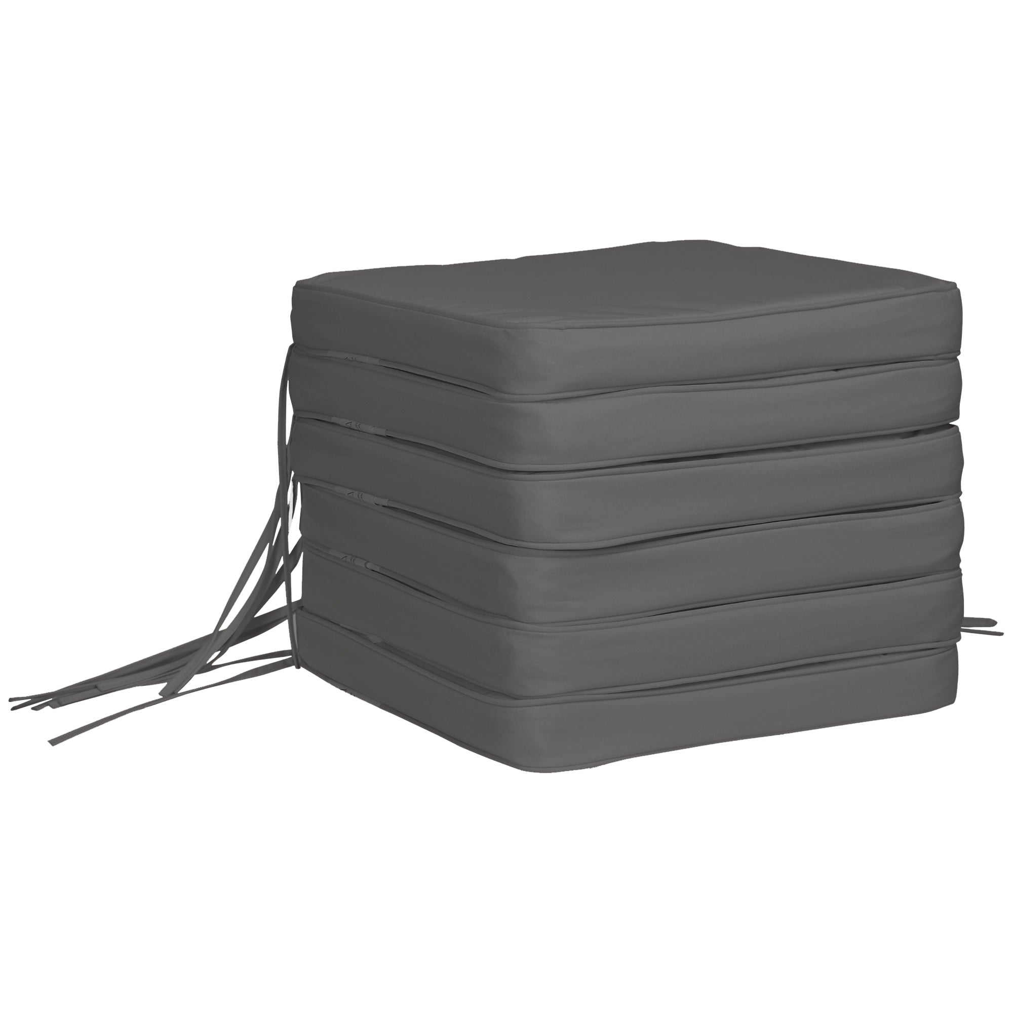 Outsunny Set of 6 Pcs Chair Cushion, 42Lx42Wx5T cm-Grey - North Peak Garden Furniture