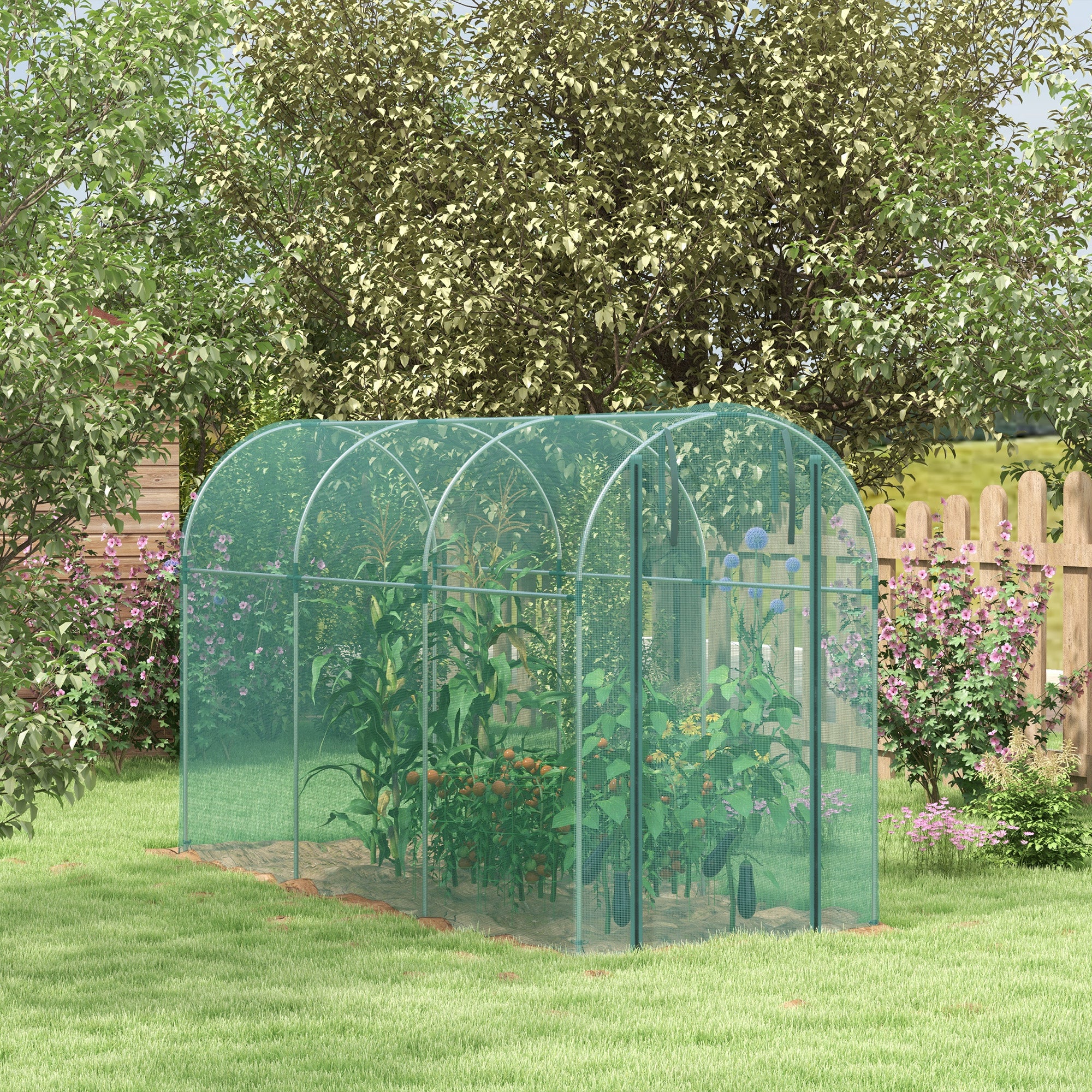 Outsunny 360 x 120cm Mini Polytunnel Greenhouse - North Peak Garden Furniture