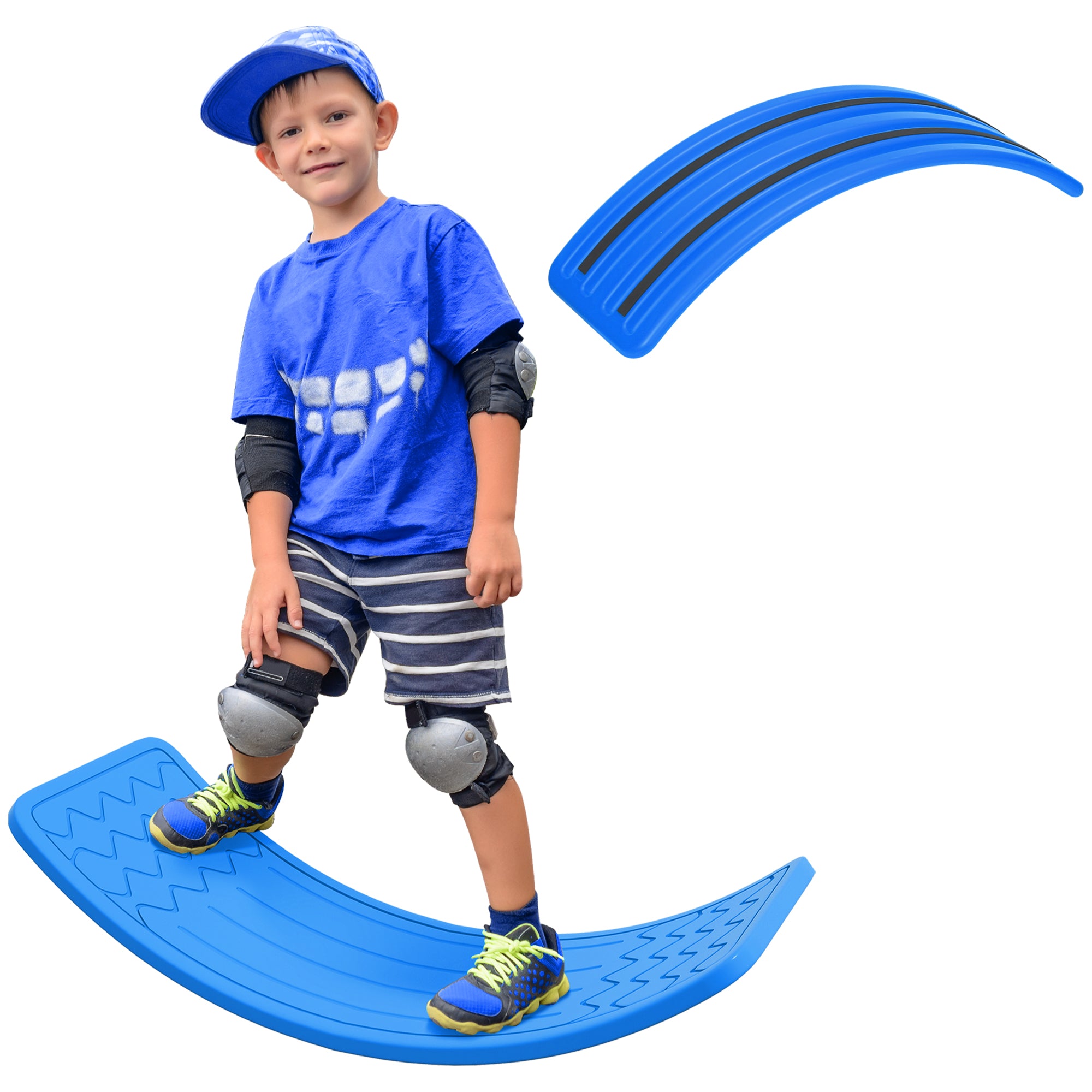 ZONEKIZ Balance Board, Kids Wobble board, for Ages 3-6 Years - Dark Blue - North Peak Garden Furniture
