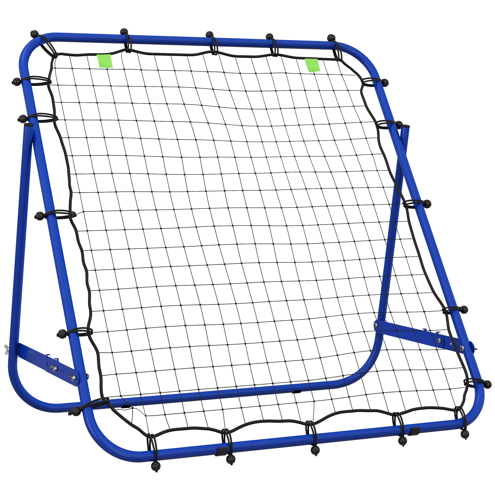HOMCOM Adjustable Rebounder Net Kickback Target Goal for Teens Adults Training, Blue - North Peak Garden Furniture