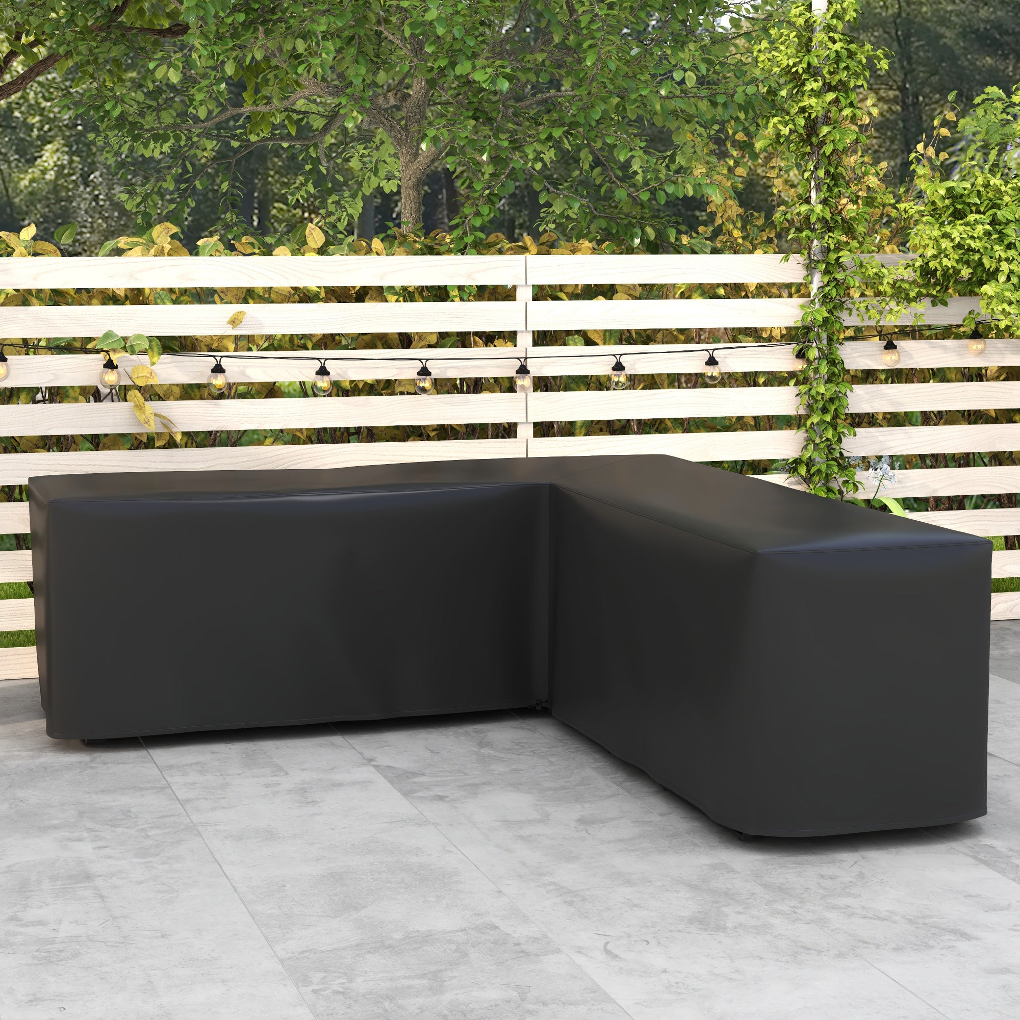 Outsunny 250 x 250cm L-Shaped Protective Furniture Cover - North Peak Garden Furniture