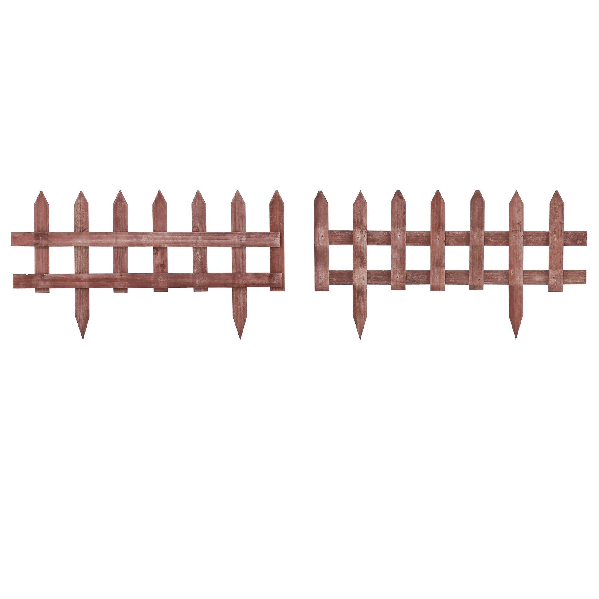Outsunny Set of 12 Wooden 60cm Garden Fence Pieces - North Peak Garden Furniture