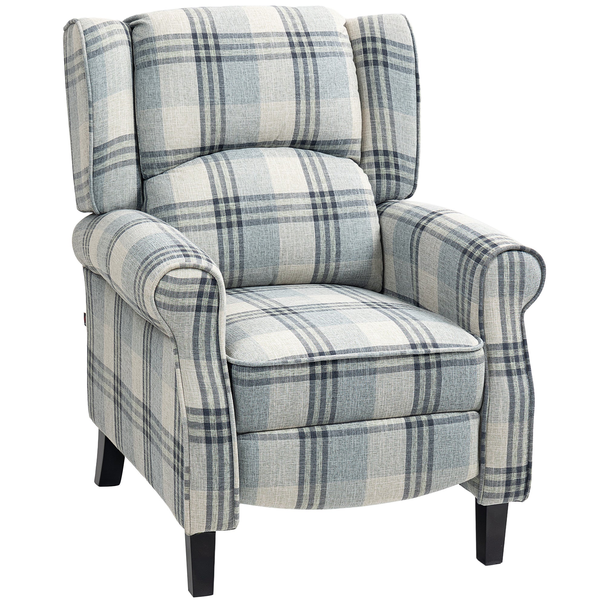 HOMCOM 160° Reclining Armchair, with Footrest - Grey - North Peak Garden Furniture
