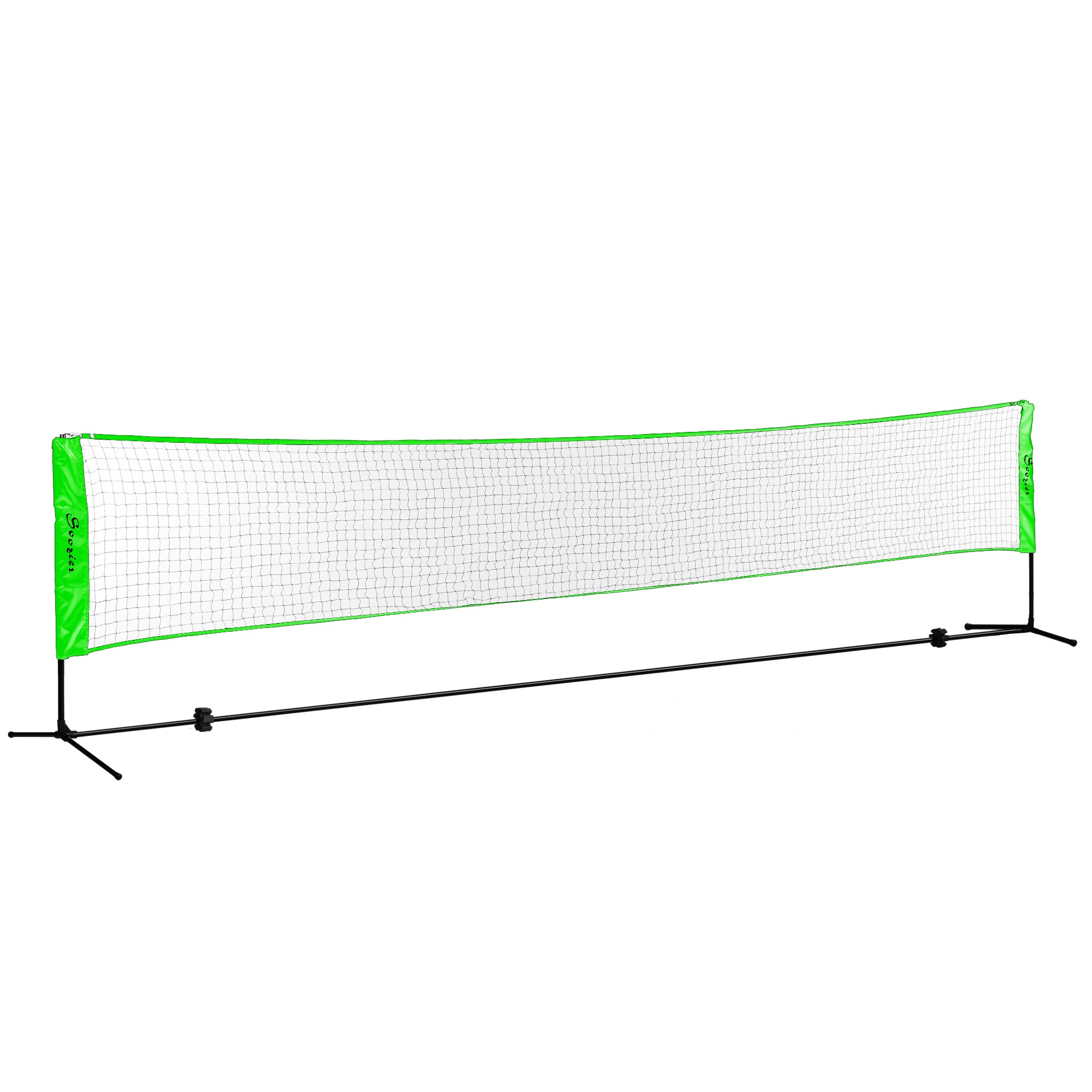 SPORTNOW Badminton Net Set, Height Adjustable Net for Pickleball, Volleyball, Badminton, with 3 Shuttlecocks, 4 Rackets