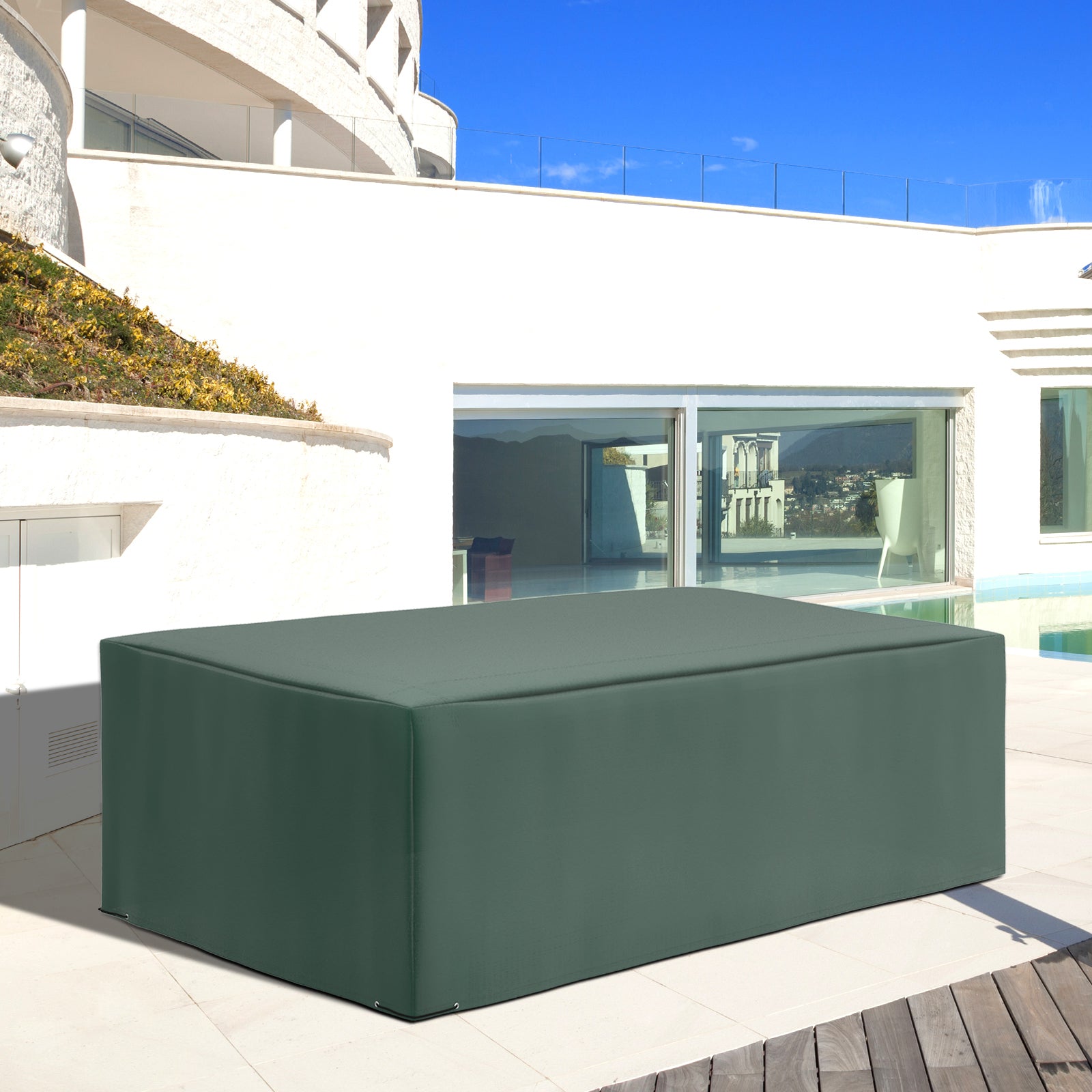 Outsunny 255x142cm Outdoor Garden Rattan Furniture Protective Cover Water UV Resistant - North Peak Garden Furniture