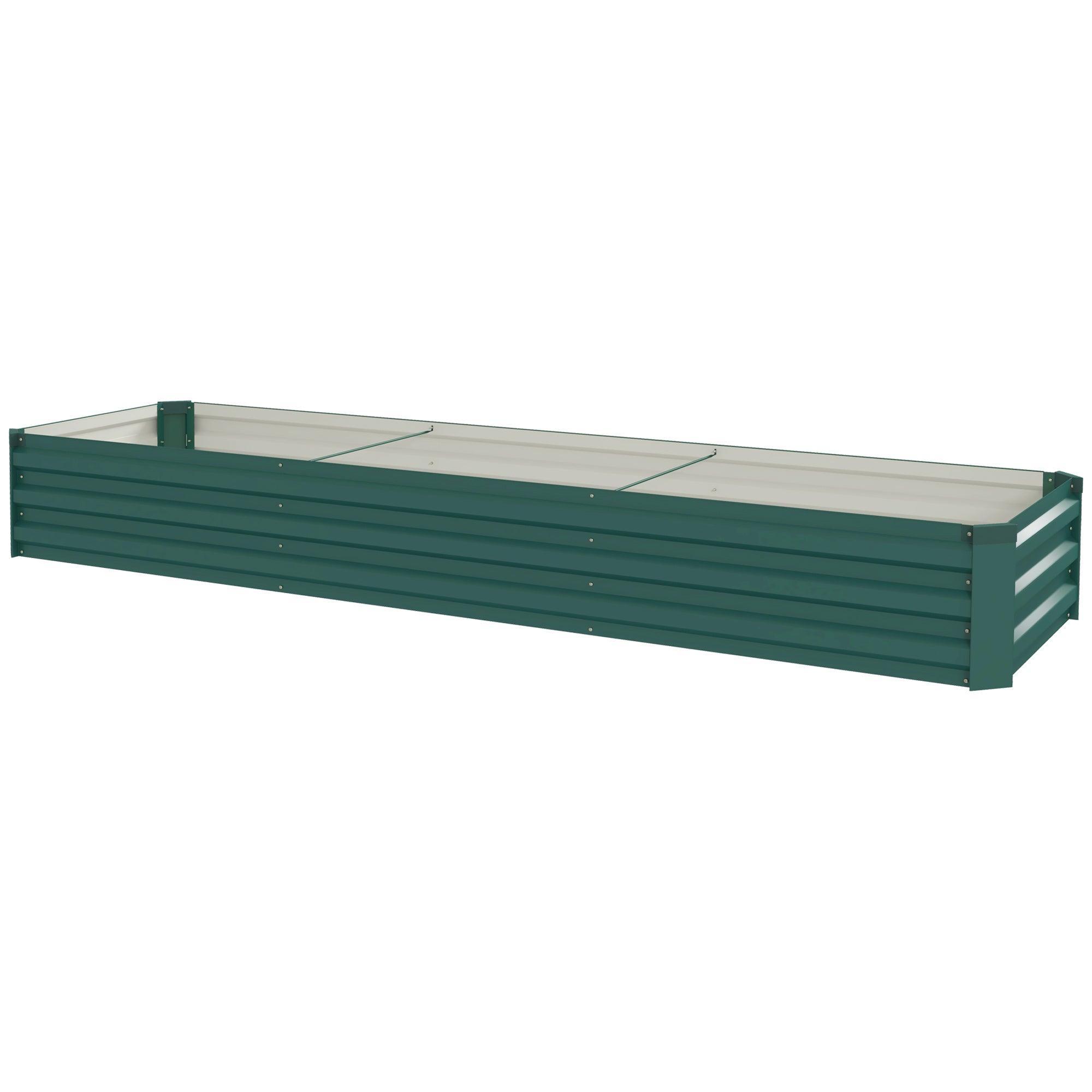 Outsunny 60 x 240cm Galvanised Steel Planter, with Open Bottom - North Peak Garden Furniture