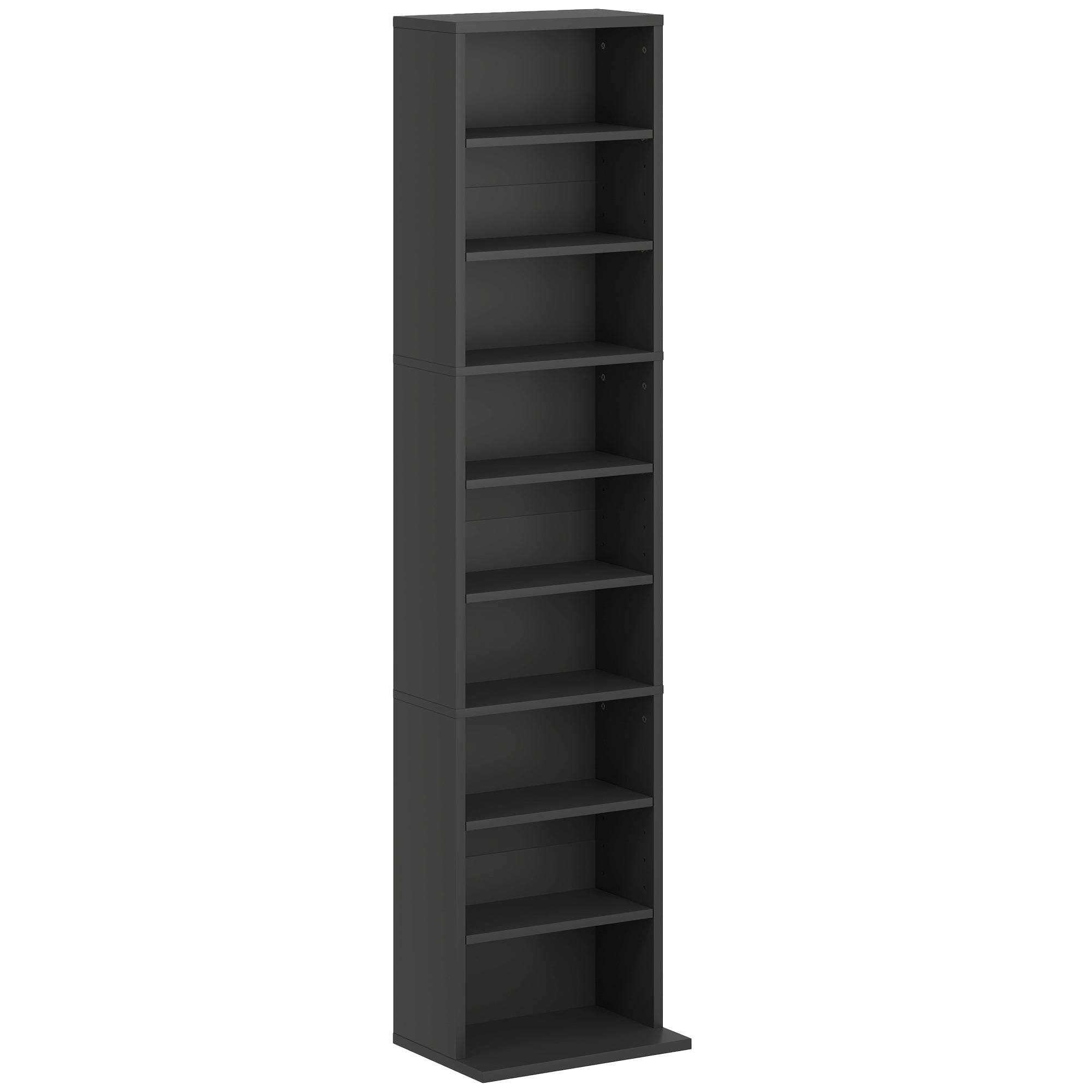 HOMCOM 260 Narrow CD Storage Unit - Black - North Peak Garden Furniture