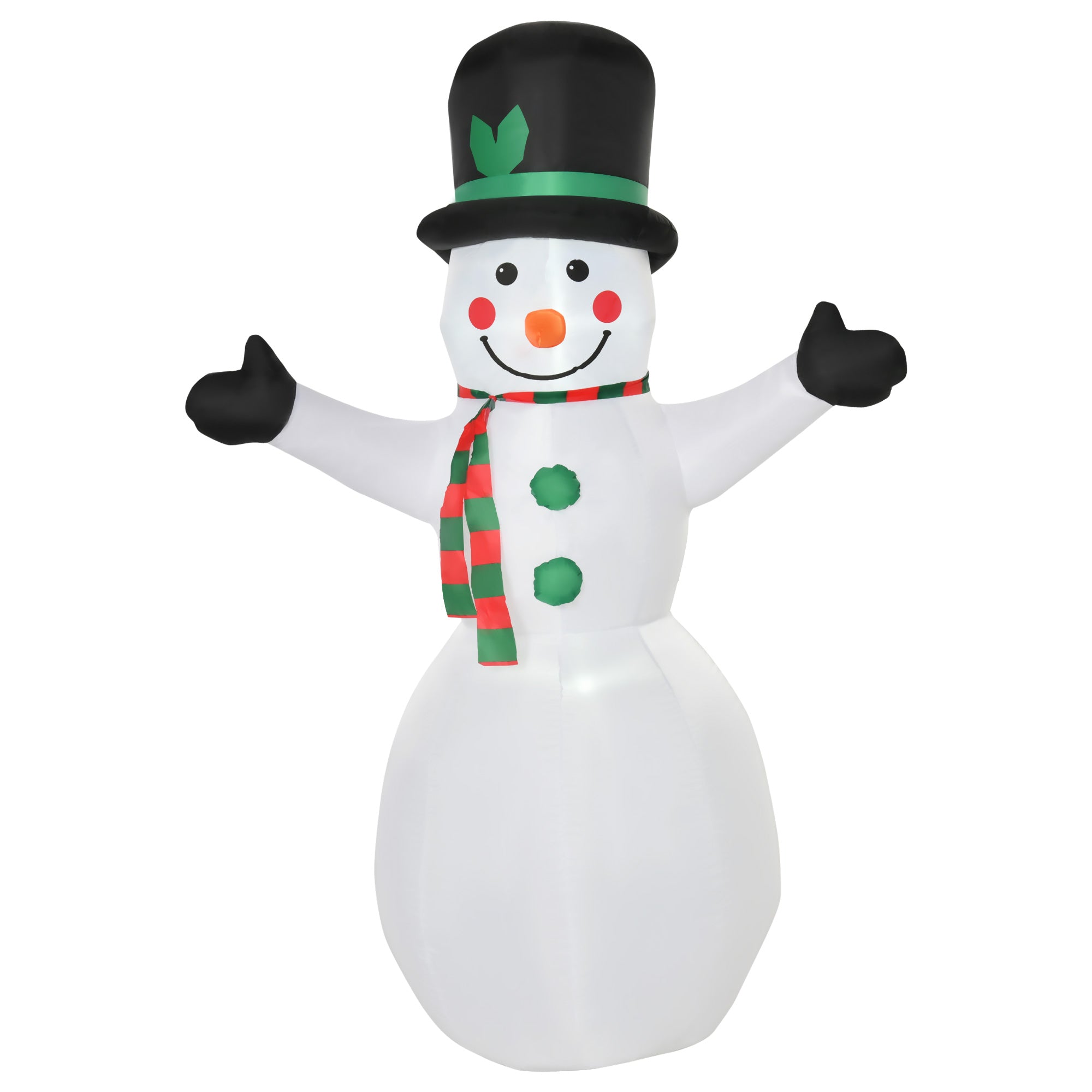 HOMCOM 6.5ft Inflatable Snowman LED Christmas Xmas Air Blown Holiday Decoration Outdoor Garden Decor - North Peak Garden Furniture