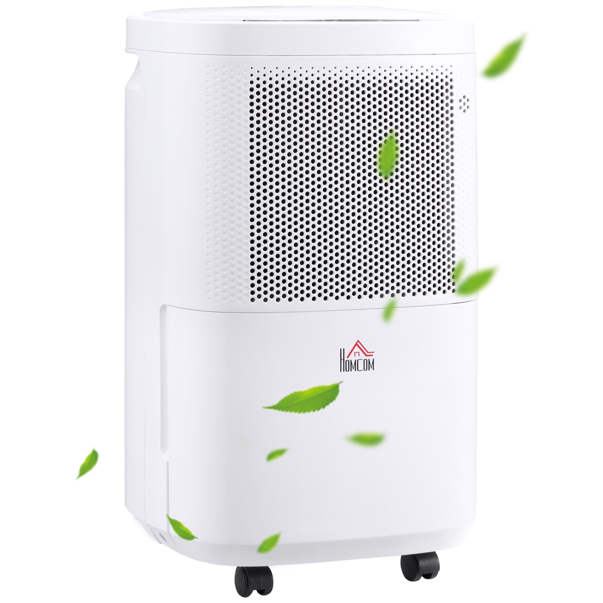 HOMCOM 10L/Day 2200ML Portable Quiet Dehumidifier with WiFi Smart App Control, Electric Moisture Air Dehumidifier for Home Laundry Basement - North Peak Garden Furniture