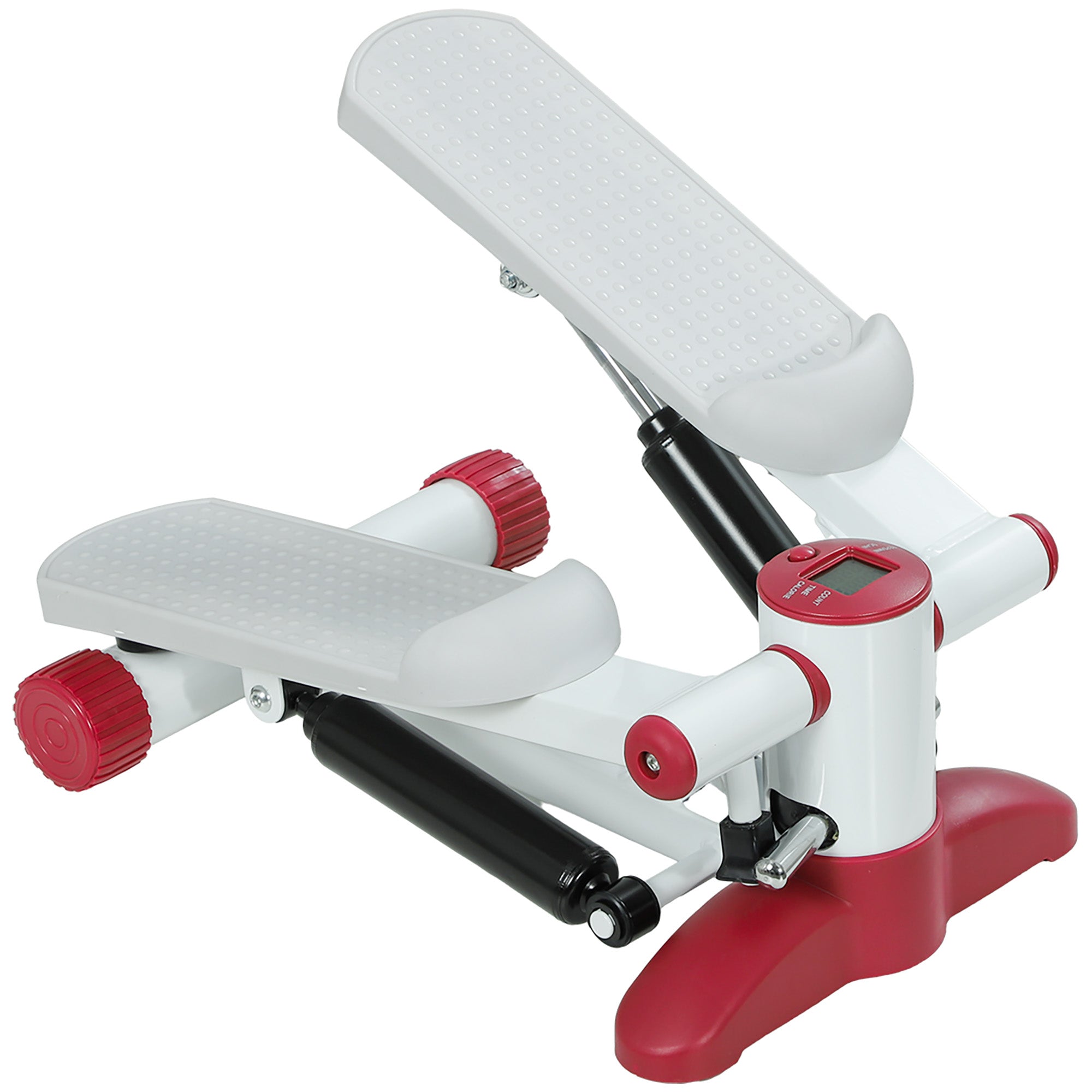 SPORTNOW Mini Stepper, Compact Step Machine Exerciser for Home Workout with LCD Monitor and Non-Slip Pedals, Grey - North Peak Garden Furniture