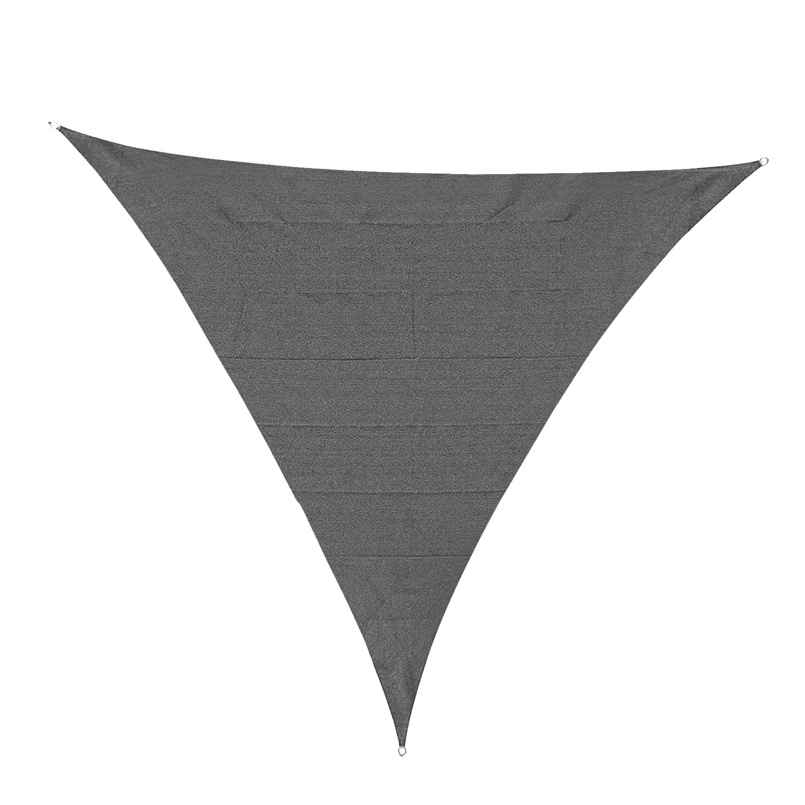 Outsunny 5x5m Triangle Sun Shade Sail Outdoor UV Protection HDPE Canopy w/ Steel Rings Ropes UV Block Outdoor Patio Shelter Grey - North Peak Garden Furniture