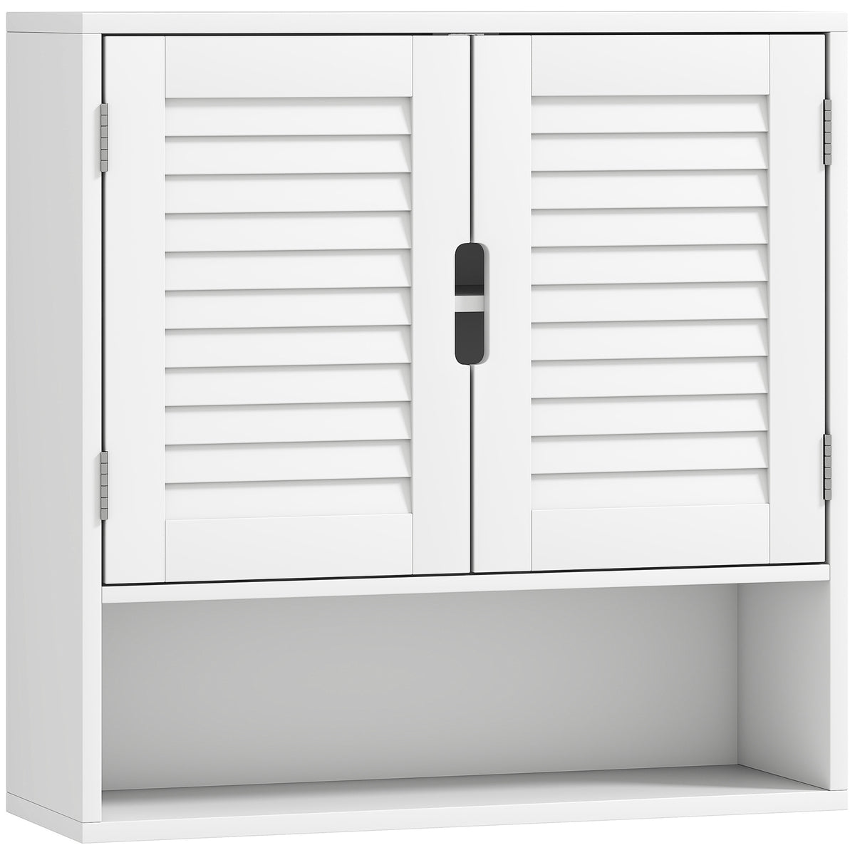 HOMCOM Bathroom Cabinet, Wall Mounted Storage Cabinet with Adjustable Shelves, 60 x 20 x 60 cm, White