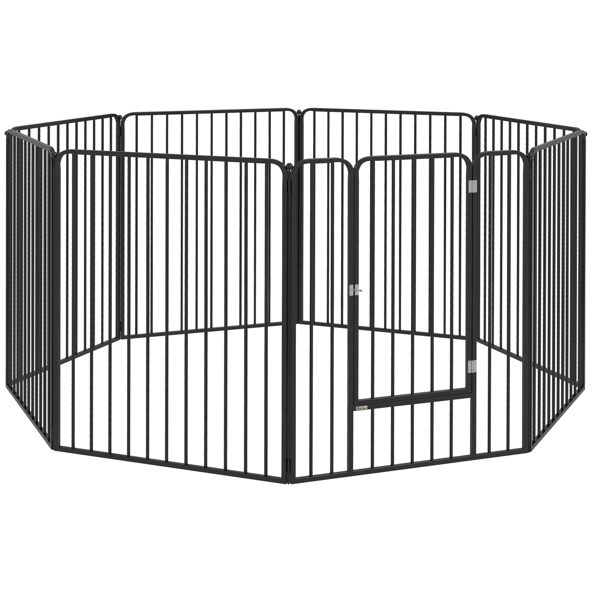 PawHut 100cm 8 Panels Heavy Duty Dog Pen, Pet Playpen for Indoors, Outdoors, Small, Medium, Large Dogs - North Peak Garden Furniture
