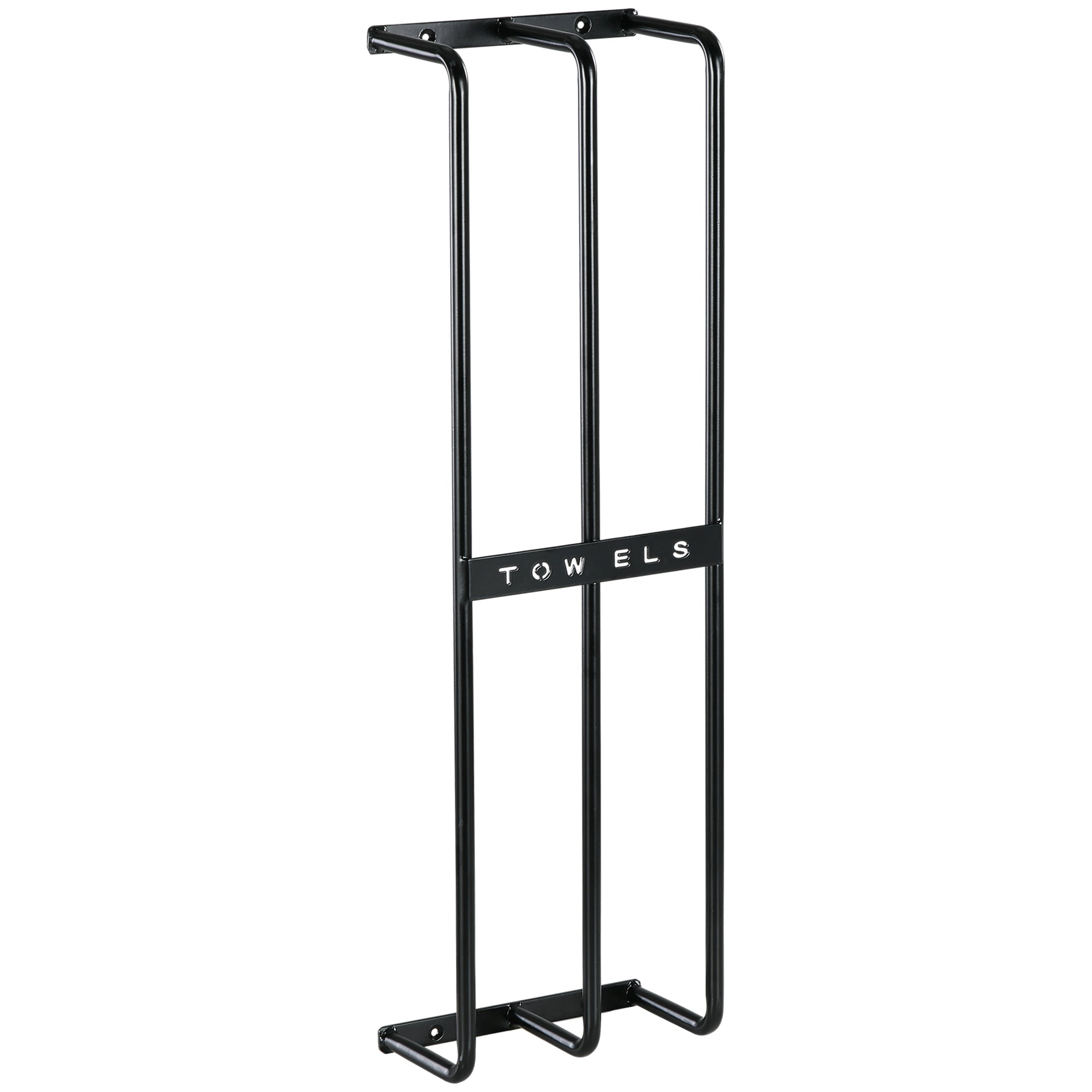 HOMCOM Six Large Towel Metal Holder, with Mounting Accessories - North Peak Garden Furniture