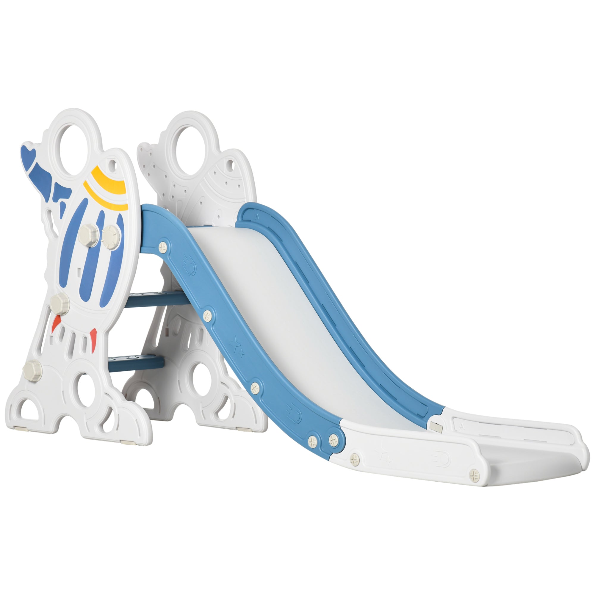 AIYAPLAY Space-Themed Baby Slide, Indoor Freestanding Kids Slide, for Ages 1.5-3 Years - Blue - North Peak Garden Furniture