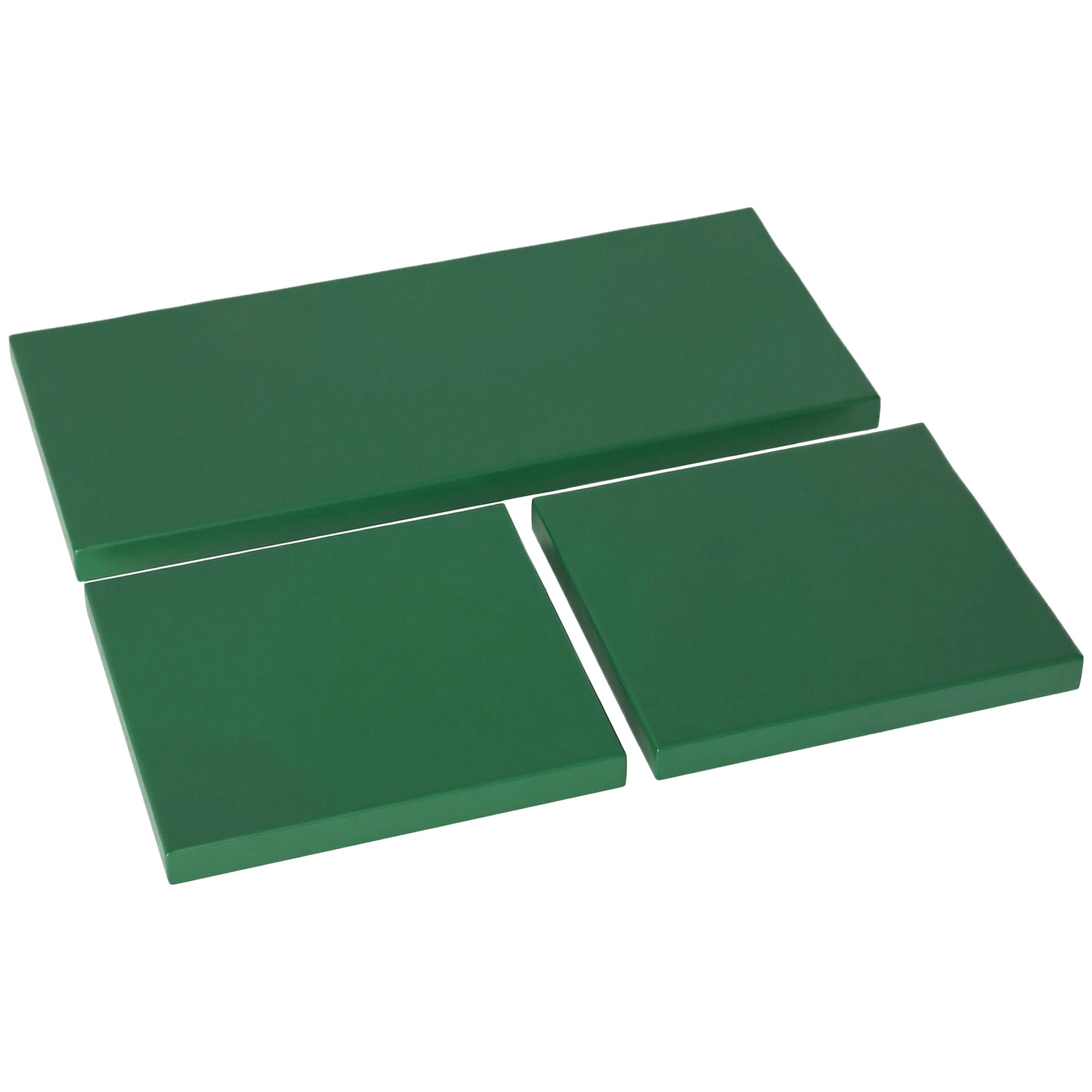 Outsunny Outdoor Seat Cushion Pads for Rattan Furniture, 3 PCs Garden Furniture Cushions, Green - North Peak Garden Furniture