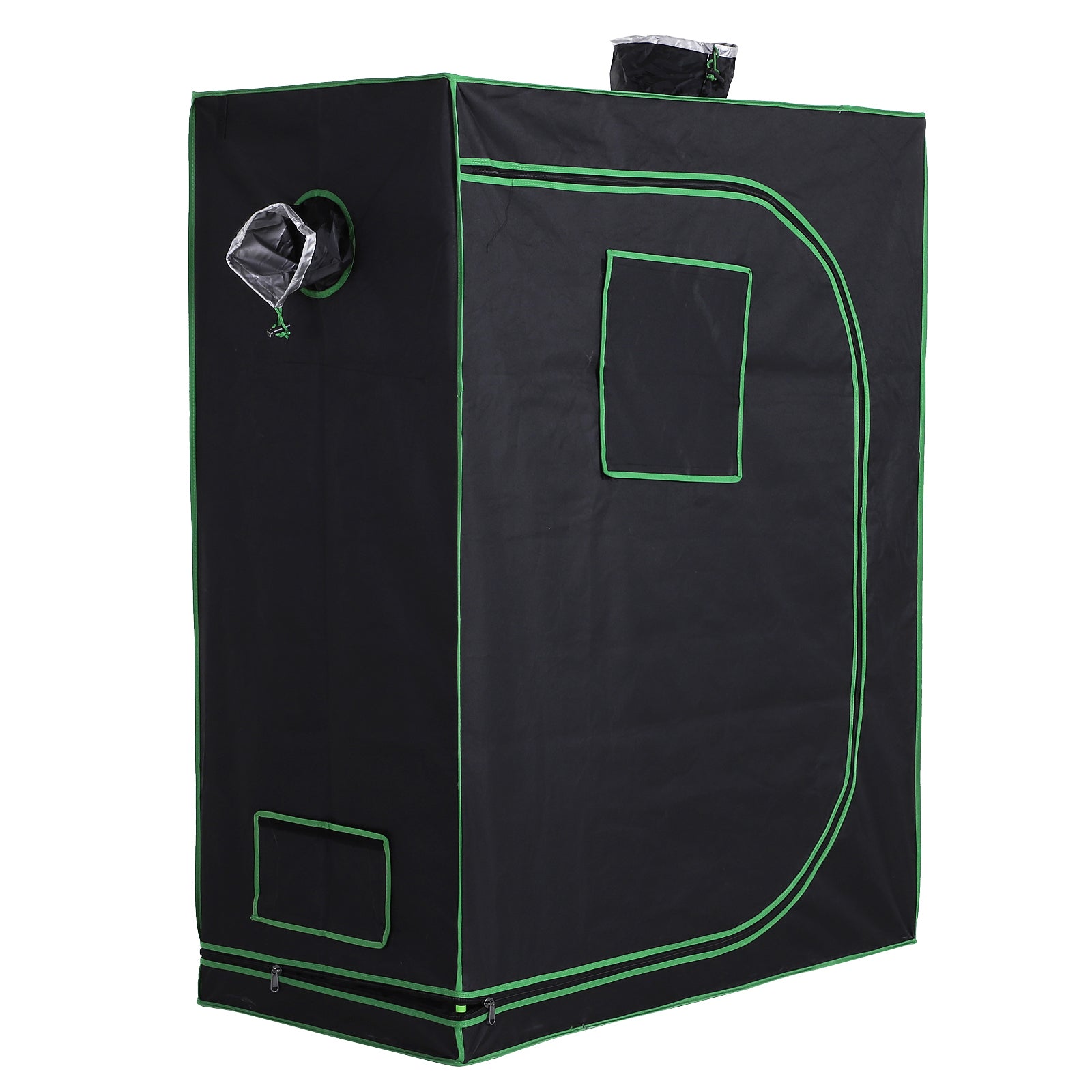 Outsunny Mylar Hydroponic Grow Tent with Adjustable Vents and Floor Tray for Indoor Plant Growing, 120 x 60 x 150cm - North Peak Garden Furniture