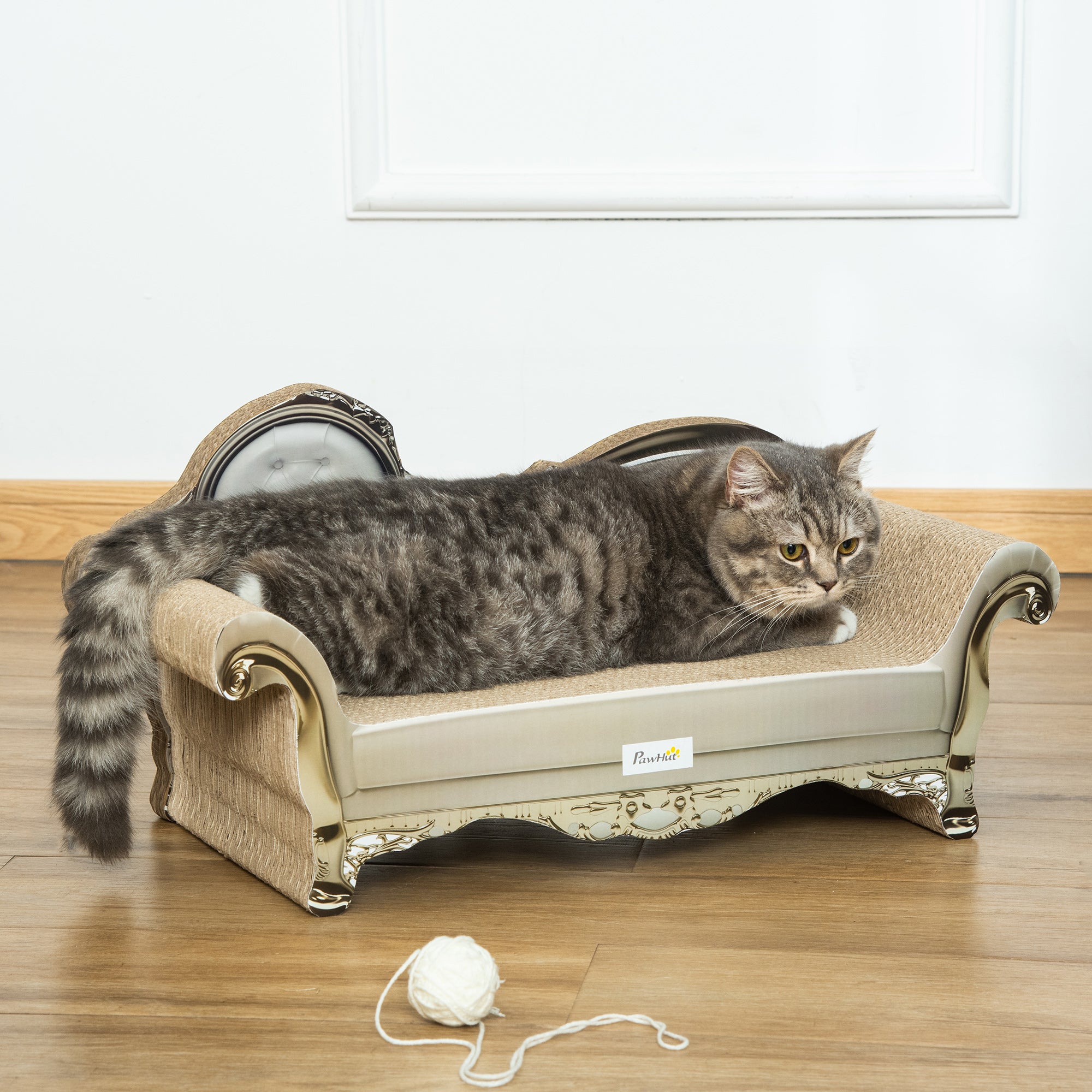PawHut Cat Furniture, with Scratching Pad & Catnip - Brown - North Peak Garden Furniture