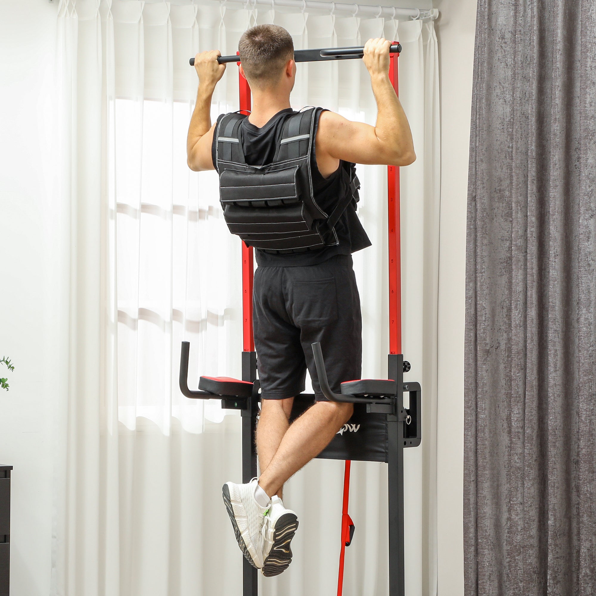 SPORTNOW 20KG Adjustable Weighted Vest, Running Weight Vest, with 30 Metal Weights, Reflective Strips, for Running, Exercise - North Peak Garden Furniture
