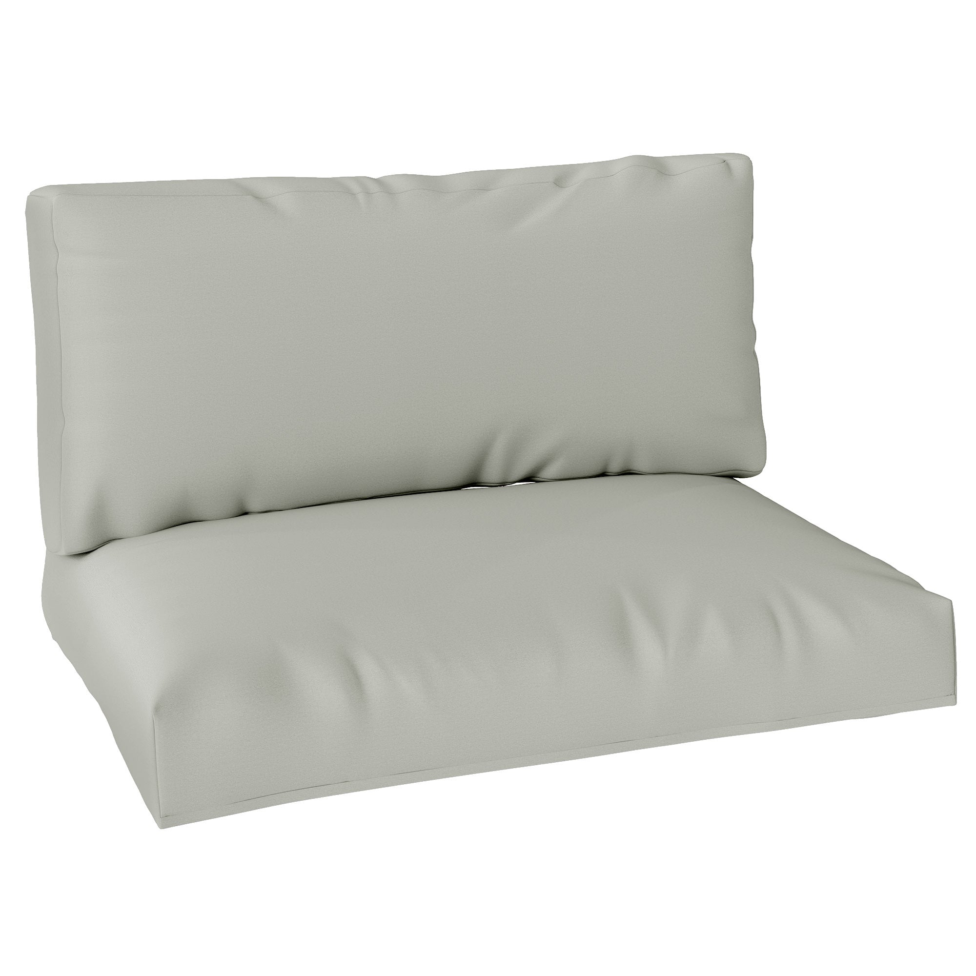Outsunny 2 Seater Pallet Furniture Cushions Pallet Cushions, UPF20+ 220gsm Fabric, 20 cm Thick Outdoor Seat Pads, Light Grey - North Peak Garden Furniture