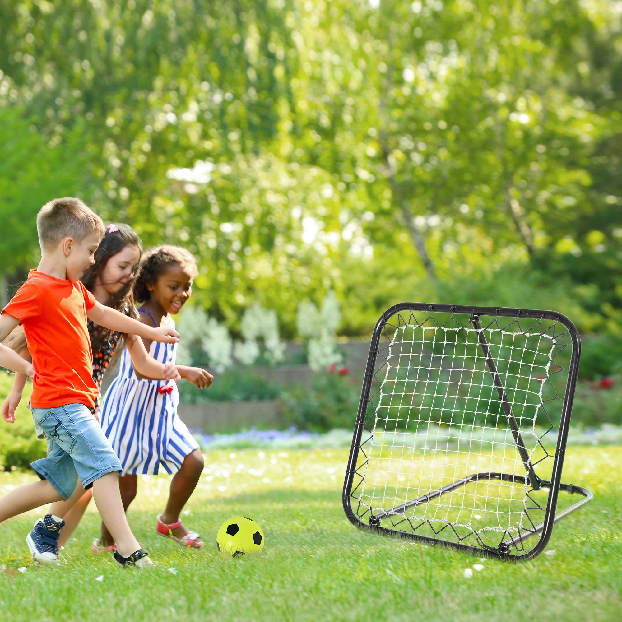 HOMCOM Angle Adjustable Rebounder Net Goal Training Set Football, Baseball - North Peak Garden Furniture