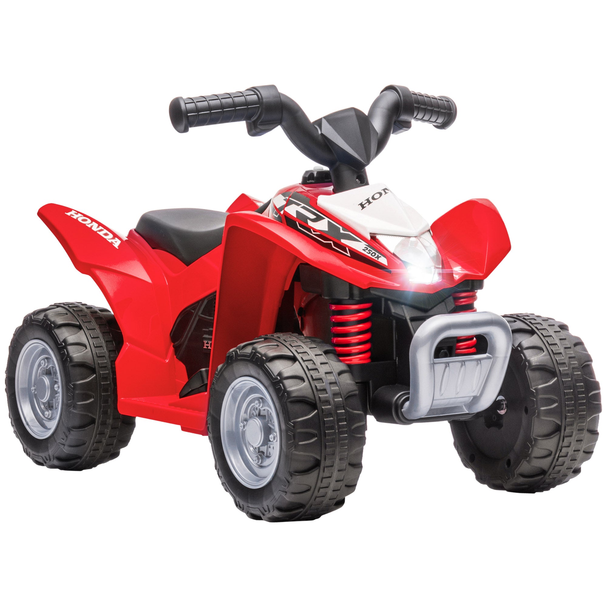 AIYAPLAY Honda Licensed Kids Electric Quad Bike, 6V ATV Ride On for Ages 1.5-3 Years, Red - North Peak Garden Furniture