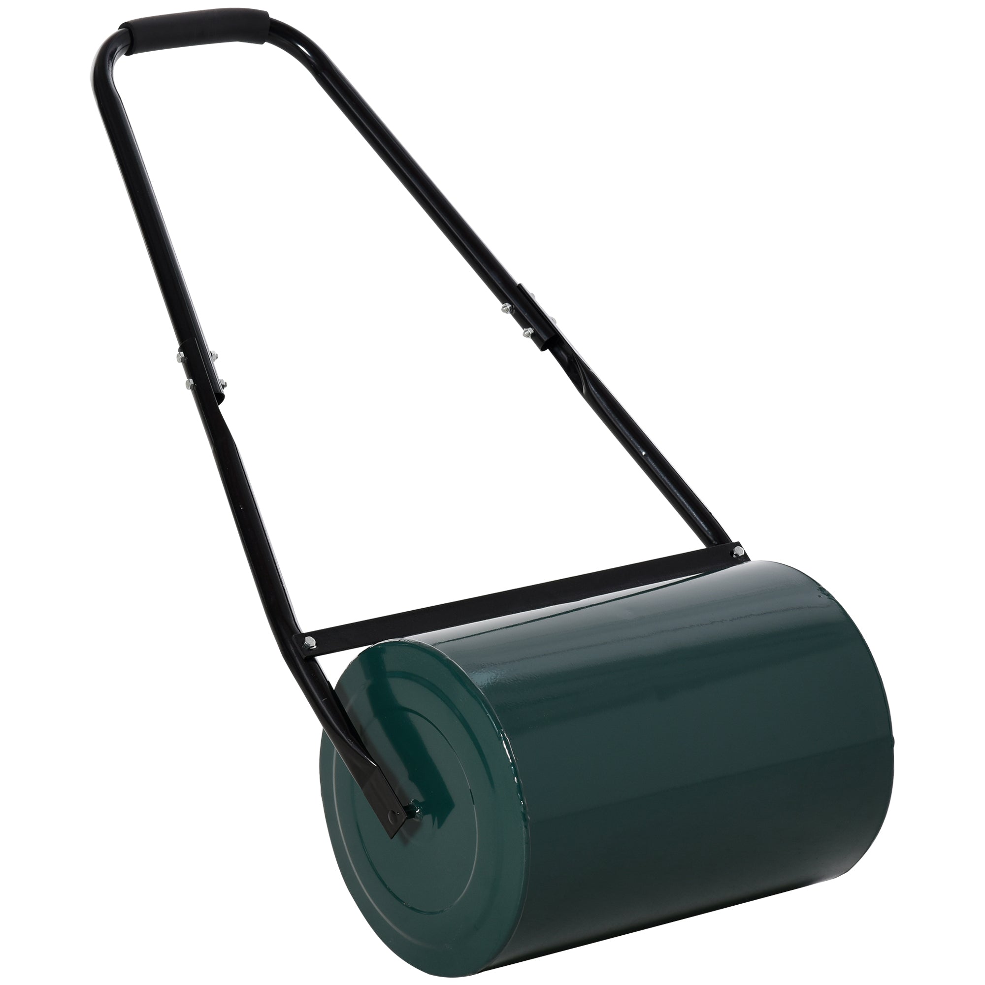 Outsunny 30 L Heavy Duty Water Or Sand Filled Φ30cm Garden Steel Lawn Roller Drum - Green - North Peak Garden Furniture