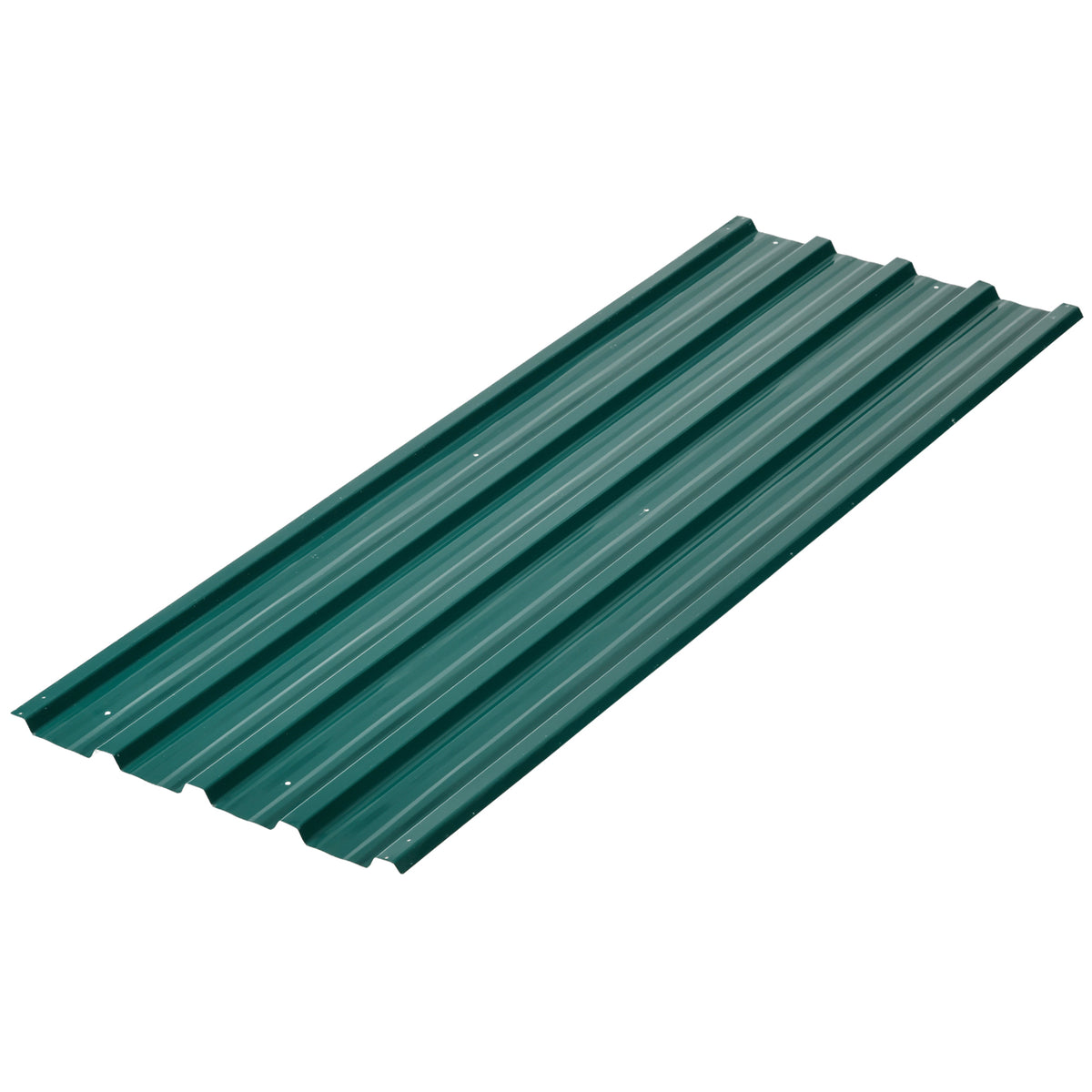 Outsunny Set of 12 Corrugated Steel Roof Sheet Panels - Green