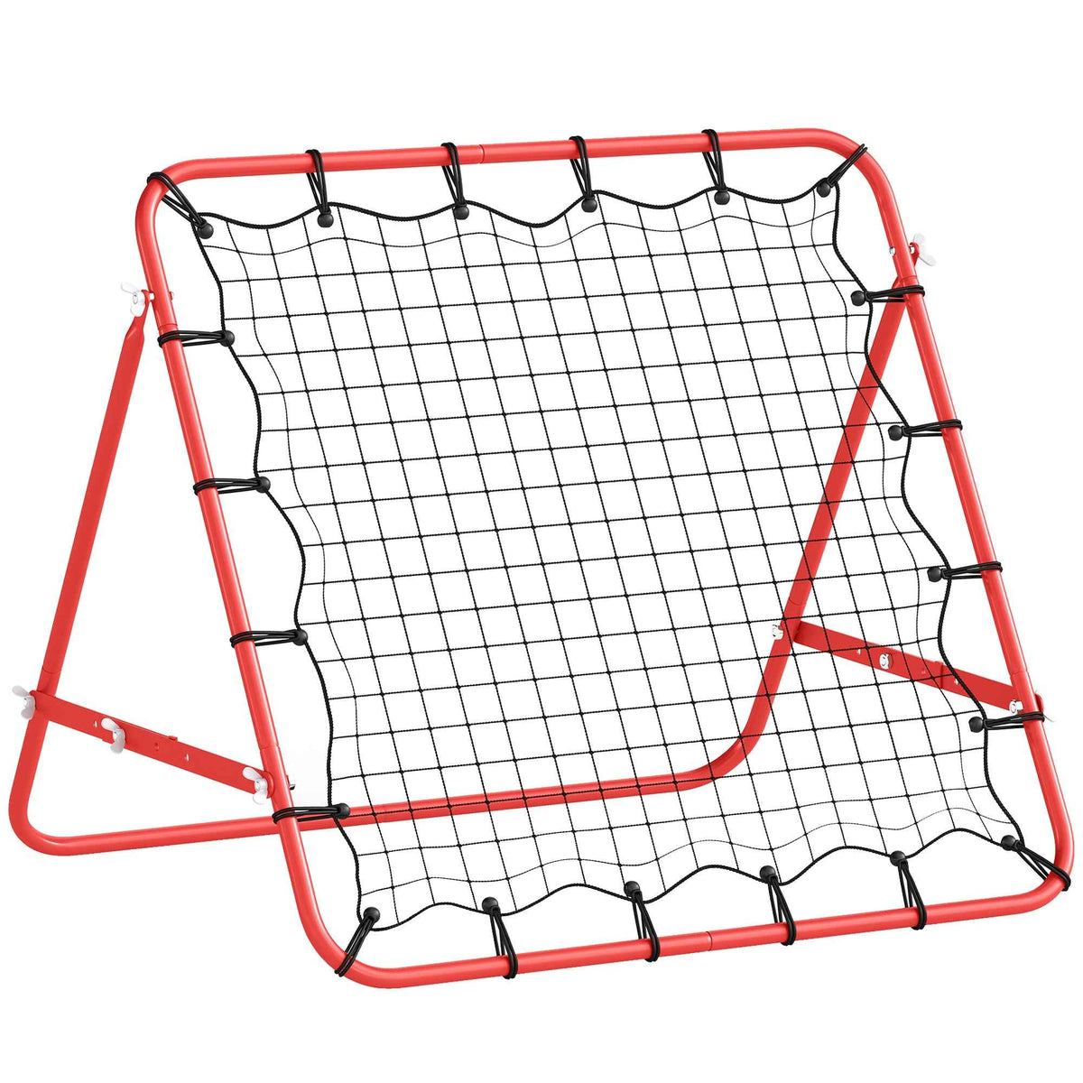 HOMCOM Rebounder Net, Practise Kickback Goal, for Teens, Adults Training - Red