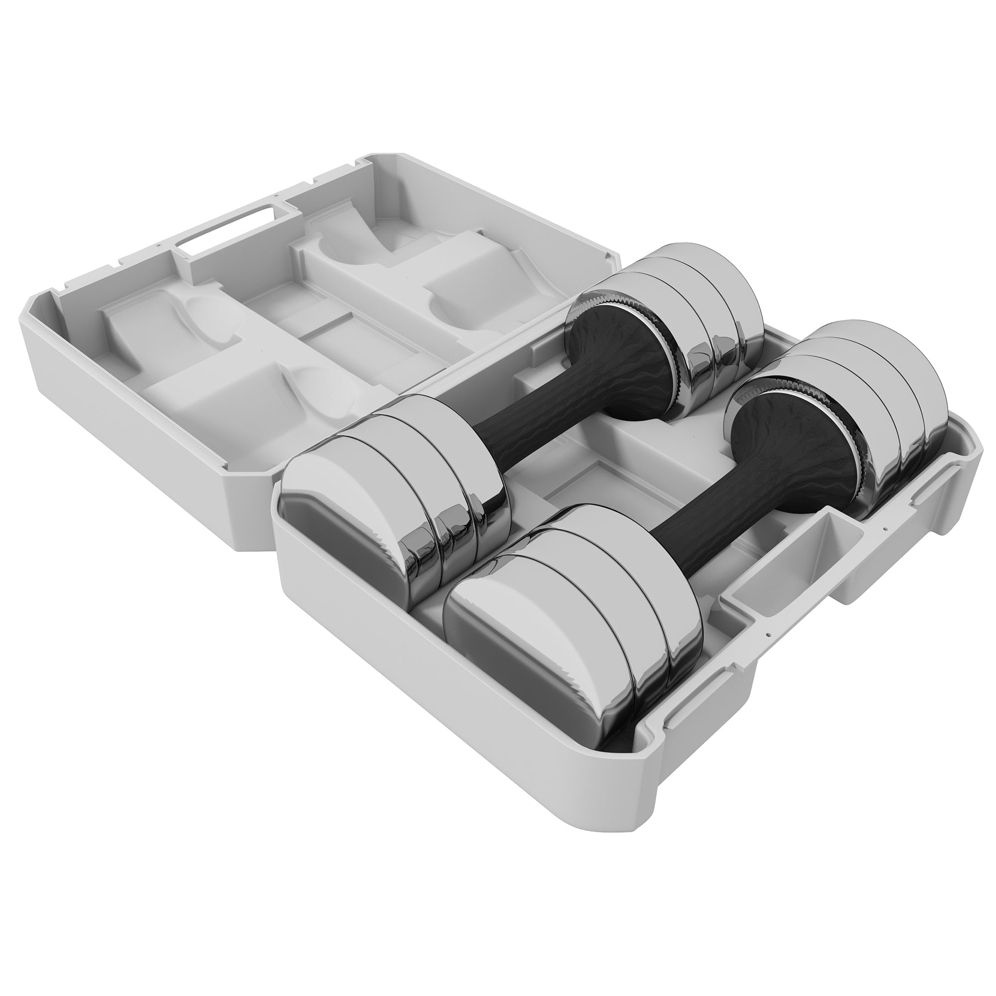 SPORTNOW Adjustable Dumbbells Weights Set with Storage Box, 10kg x 2 - North Peak Garden Furniture