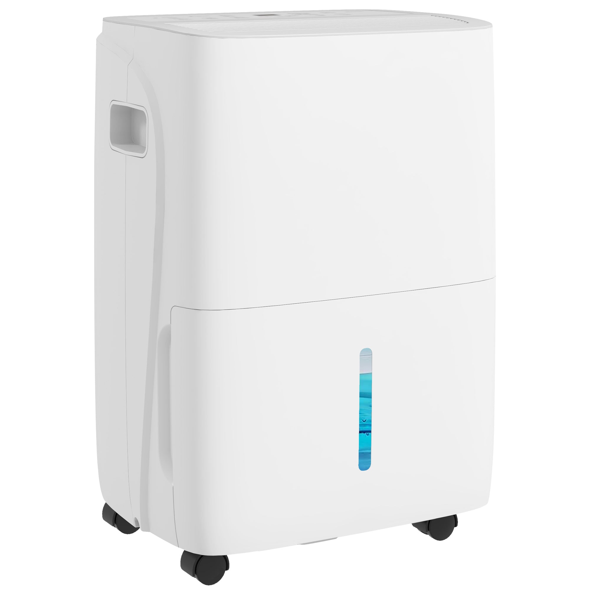 HOMCOM 30L/Day Dehumidifier with Auto-Clean Filter, Continuous Drainage, 4L Water Tank, 24H Timer, Digital Humidity Display, Dehumidifier for Home Damp, Bedroom, Condensation, Mould, Laundry Drying - North Peak Garden Furniture