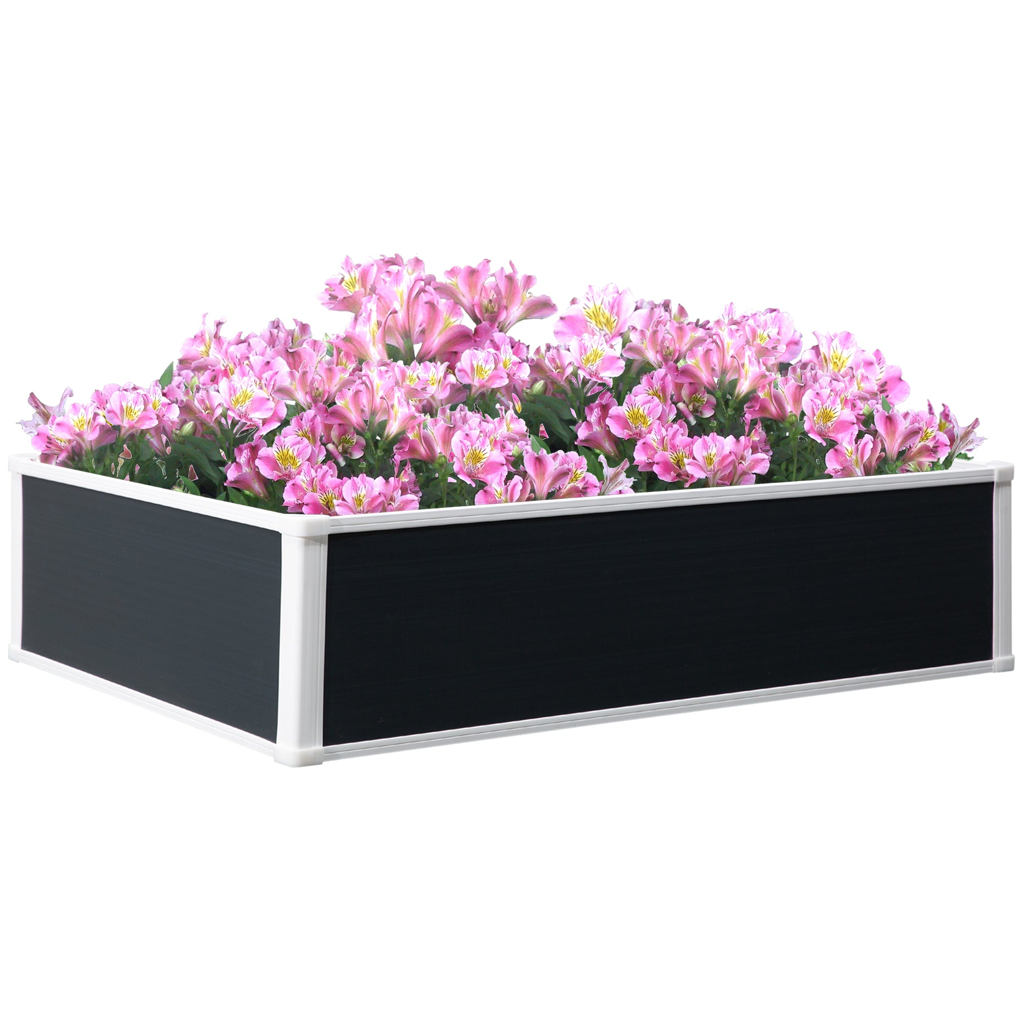 Outsunny 302L Raised Garden Bed, Weather-resistant PP Planter Box Containers for Outdoor Patio Plant Flower Vegetable, 120 x 90 x 30 cm - North Peak Garden Furniture