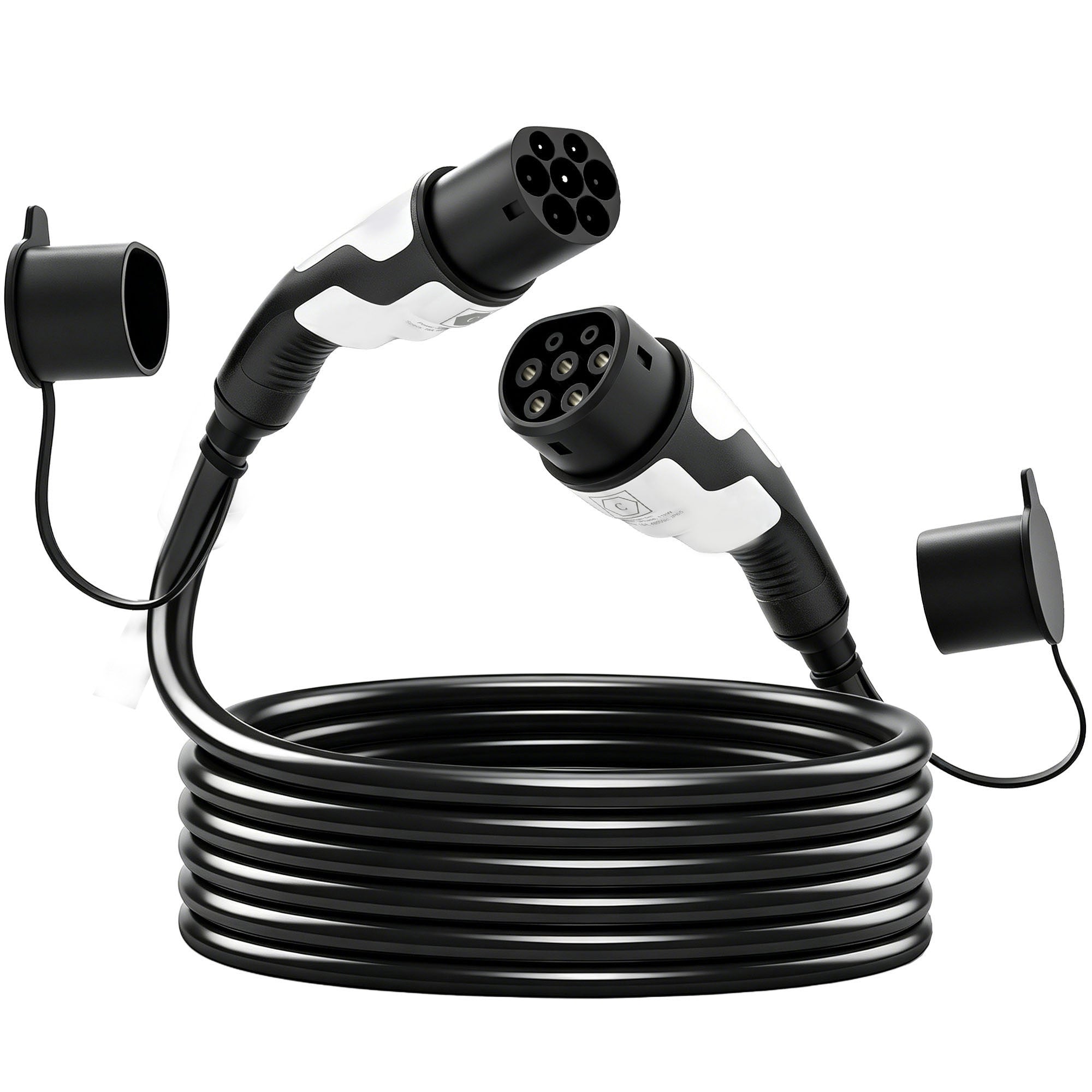 HOMCOM Type 2 EV Charging Cable, 22kW, 32A, Mode 3, 3-Phase, 10m Type 2 to Type 2 EV Extension Cable for EVs, PHEVs
