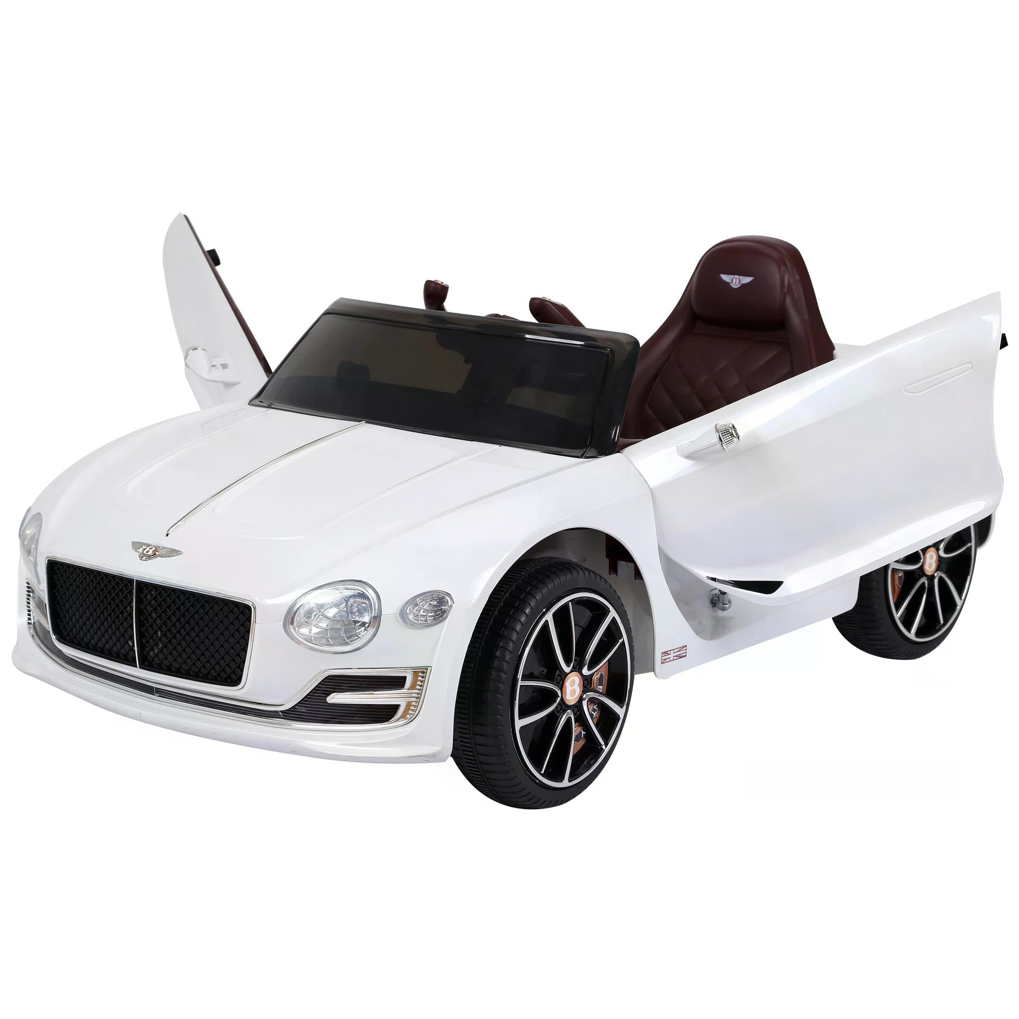 HOMCOM Kids Electric Car Kids Ride on Toys W/ LED Lights-White - North Peak Garden Furniture