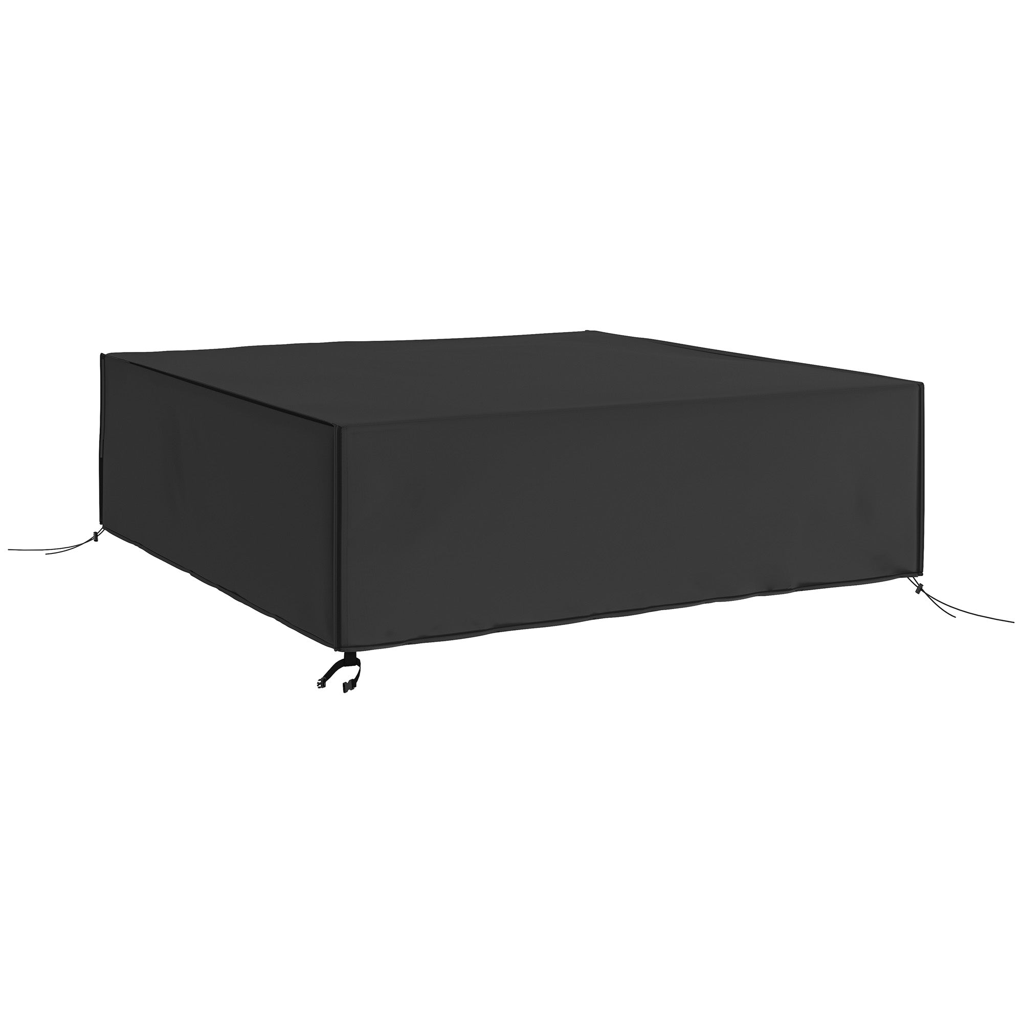 Outsunny Large Patio Garden Furniture Set Cover 600D Oxford Square Waterproof, 230 x 230 x 70 cm, Black - North Peak Garden Furniture