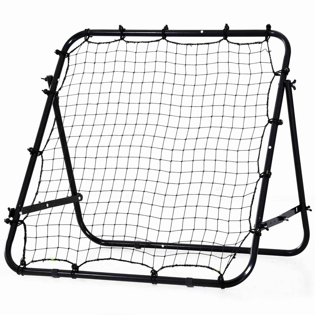 HOMCOM Adjustable Rebounder Net Kickback Target Goal for Teens Adults Training, Black