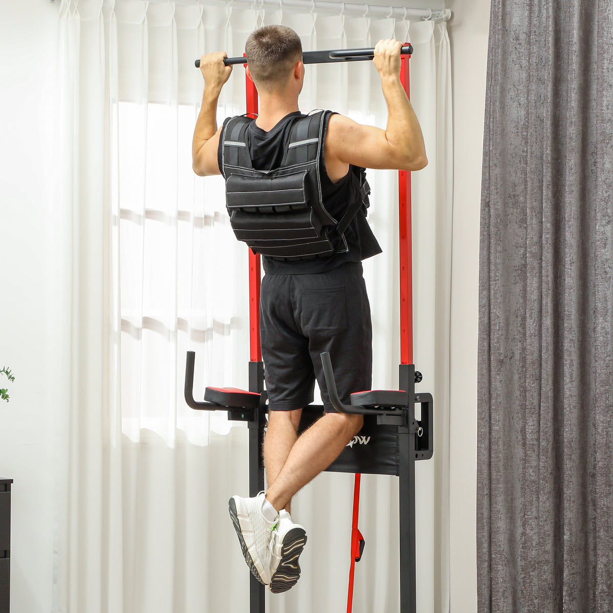 SPORTNOW 30KG Adjustable Weighted Vest, Running Weight Vest, with 30 Metal Weights, Reflective Strips, for Running, Exercise