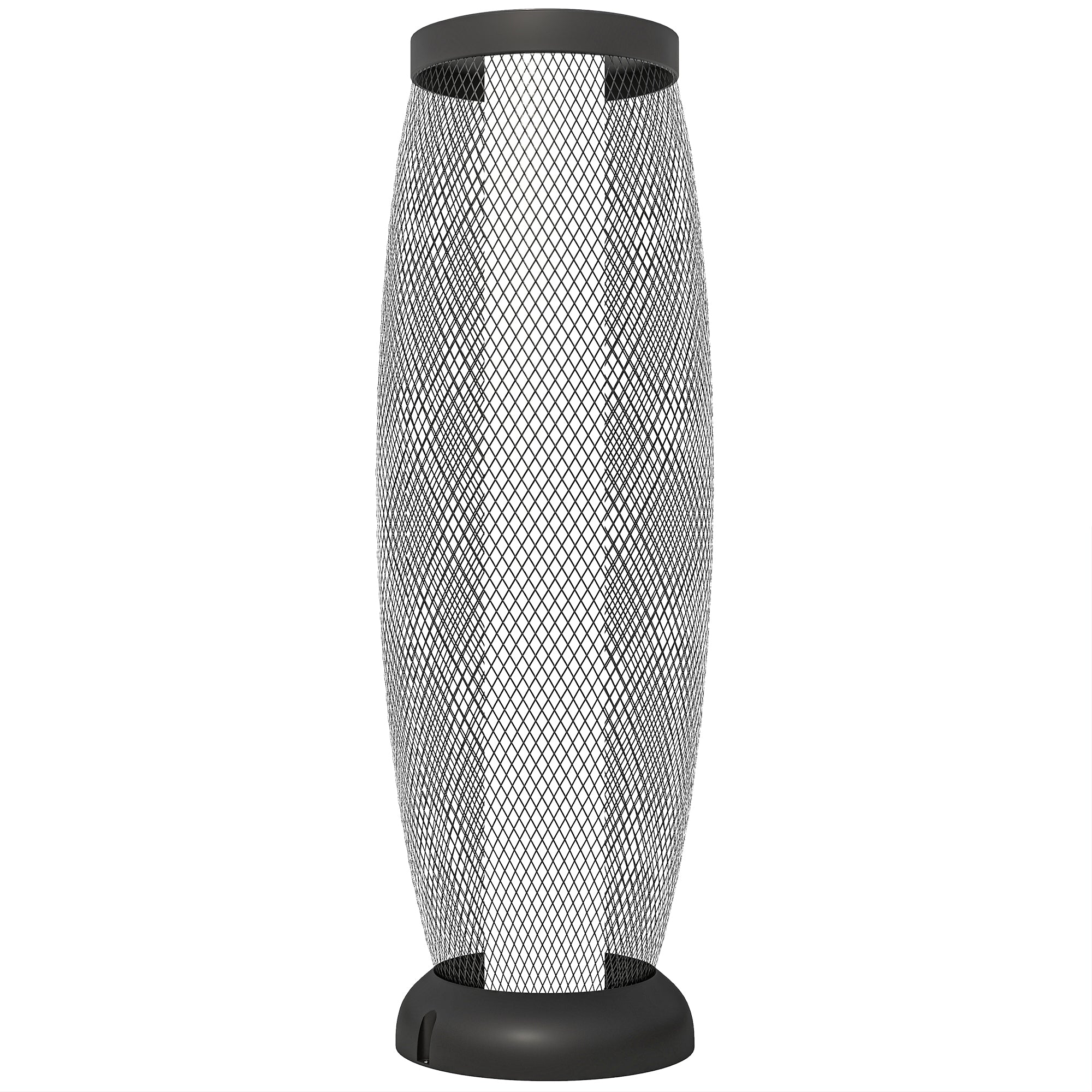 Outsunny Garden Solar Lamp, 71.5 cm Tall Metal Floor Lamp, Auto On/Off LED Solar Garden Light with Metal Wire Shade, IP44 for Outdoor, Porch, Pathway, Terrace, Black - North Peak Garden Furniture