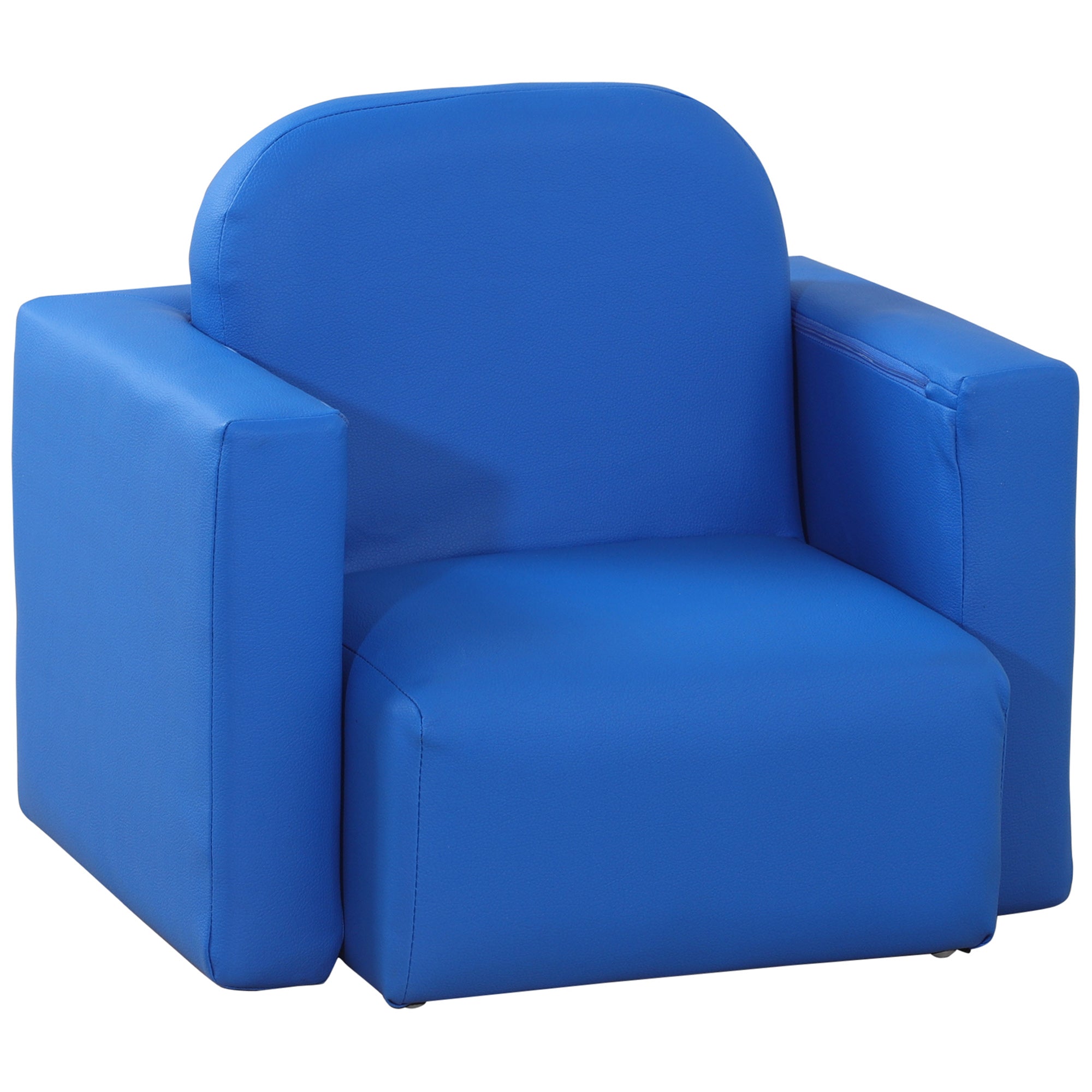 HOMCOM 2 In 1 Toddler Sofa Chair, 48 x 44 x 41 cm, for Game Relax Playroom, Blue - North Peak Garden Furniture