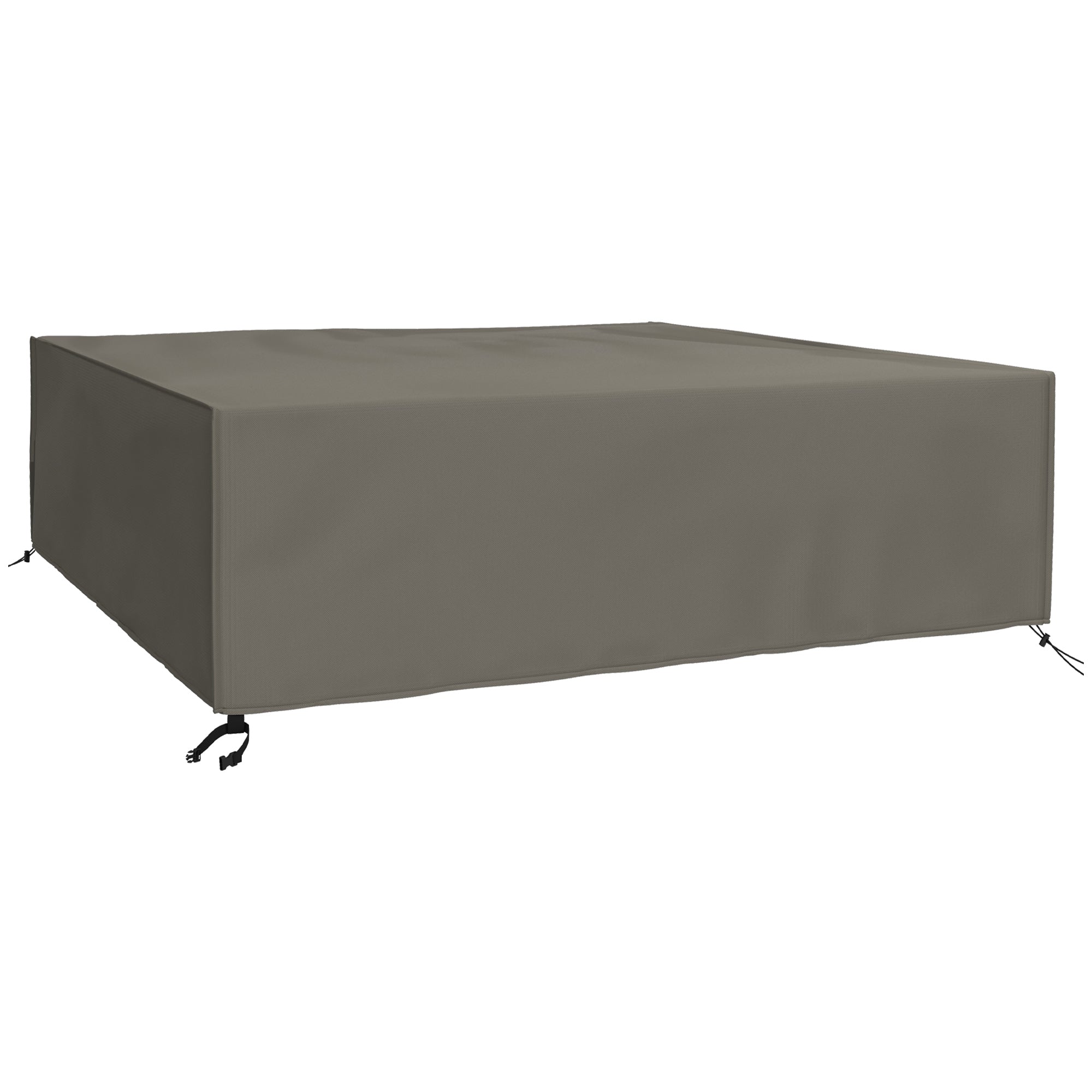 Outsunny Large Square Patio Garden Furniture Set Cover 600D Oxford Waterproof, 230 x 230 x 70cm, Grey - North Peak Garden Furniture